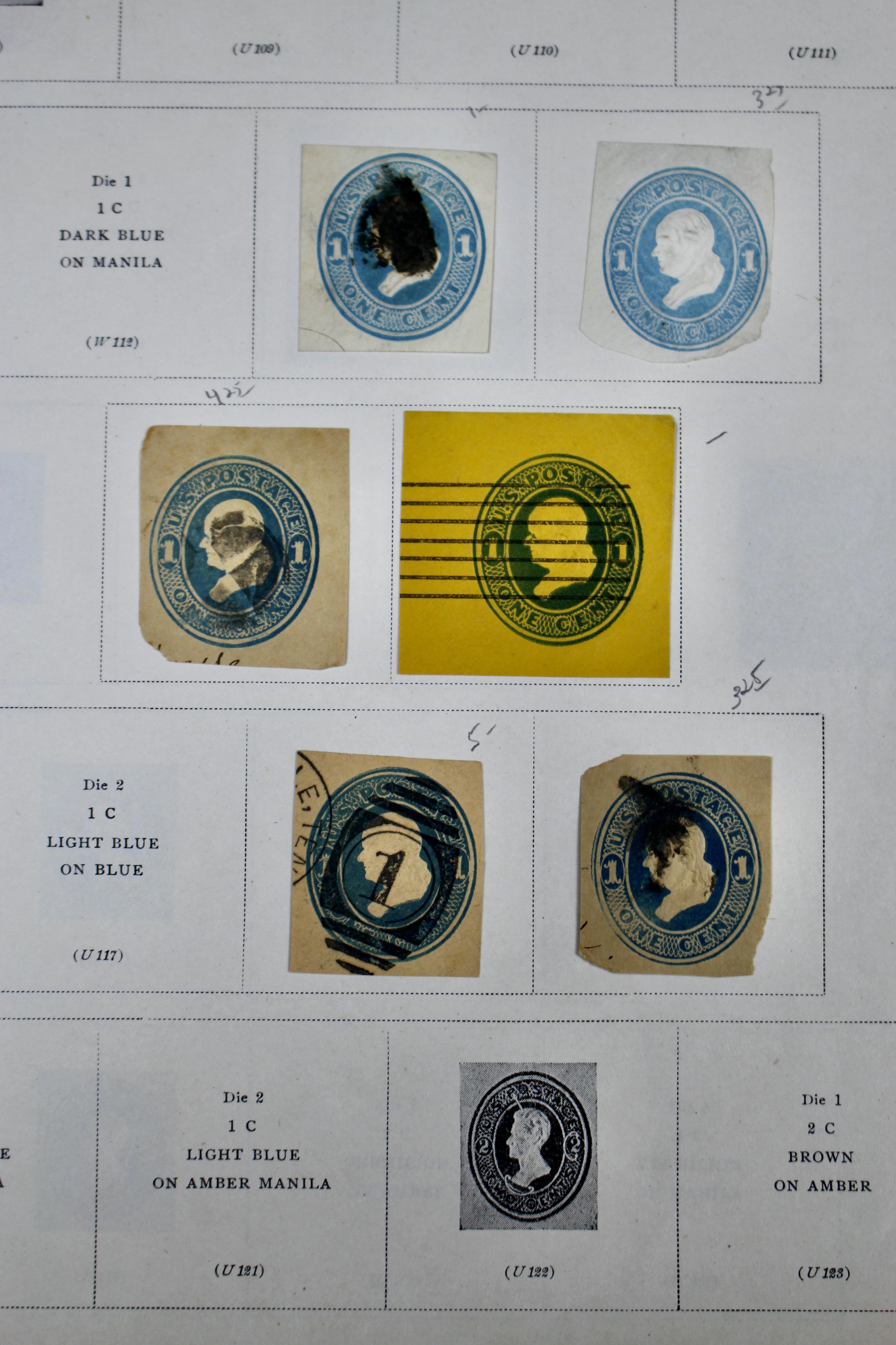 Early Cut Square Envelope Postage Collection, 1853 to 1950