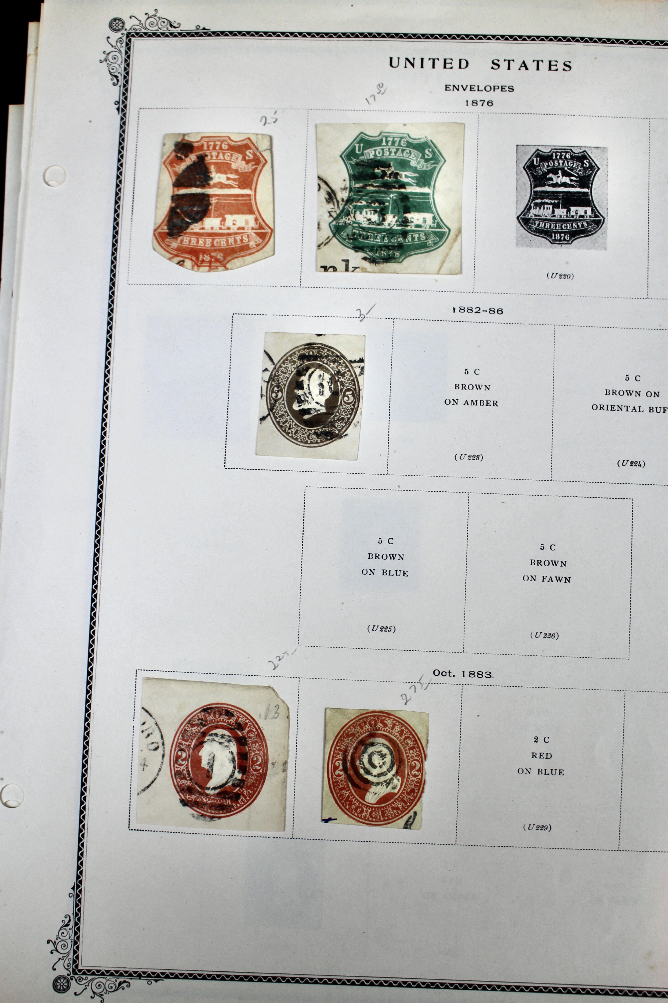 Early Cut Square Envelope Postage Collection, 1853 to 1950