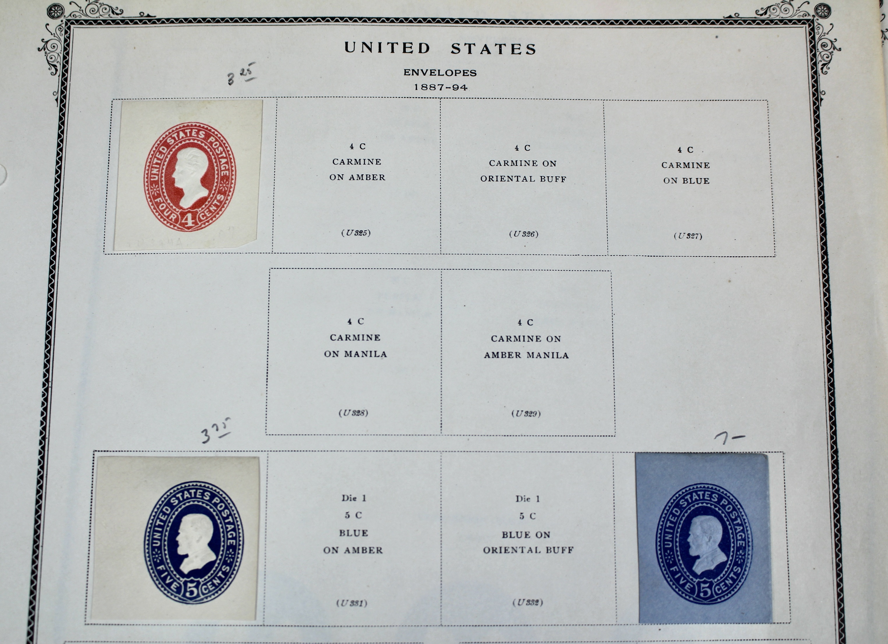 Early Cut Square Envelope Postage Collection, 1853 to 1950