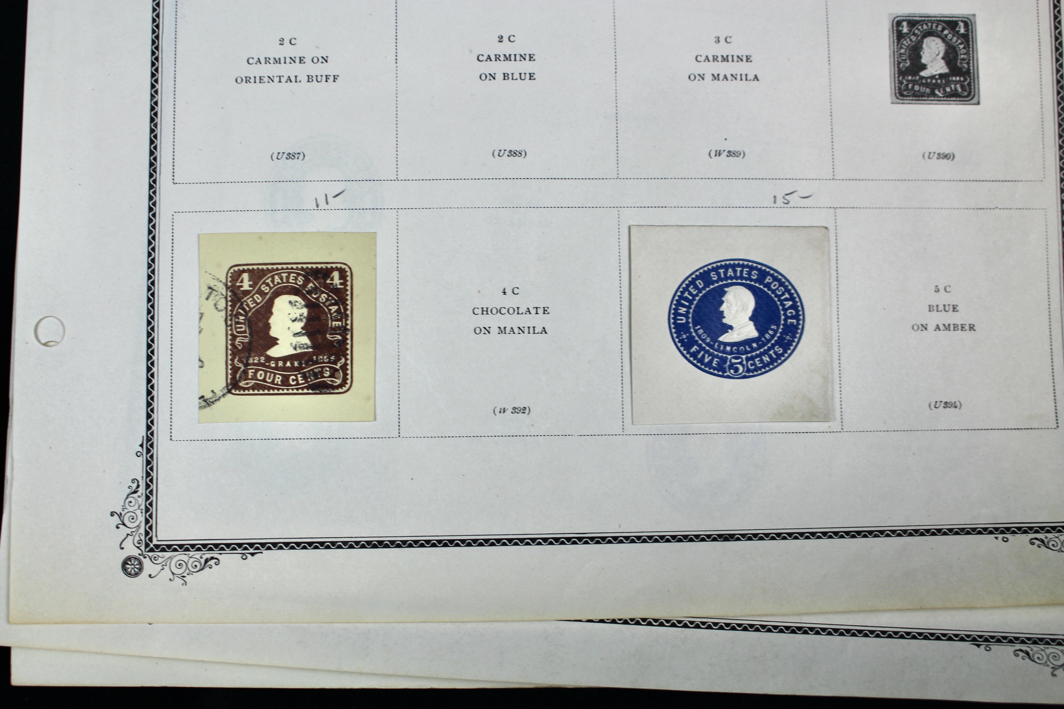 Early Cut Square Envelope Postage Collection, 1853 to 1950