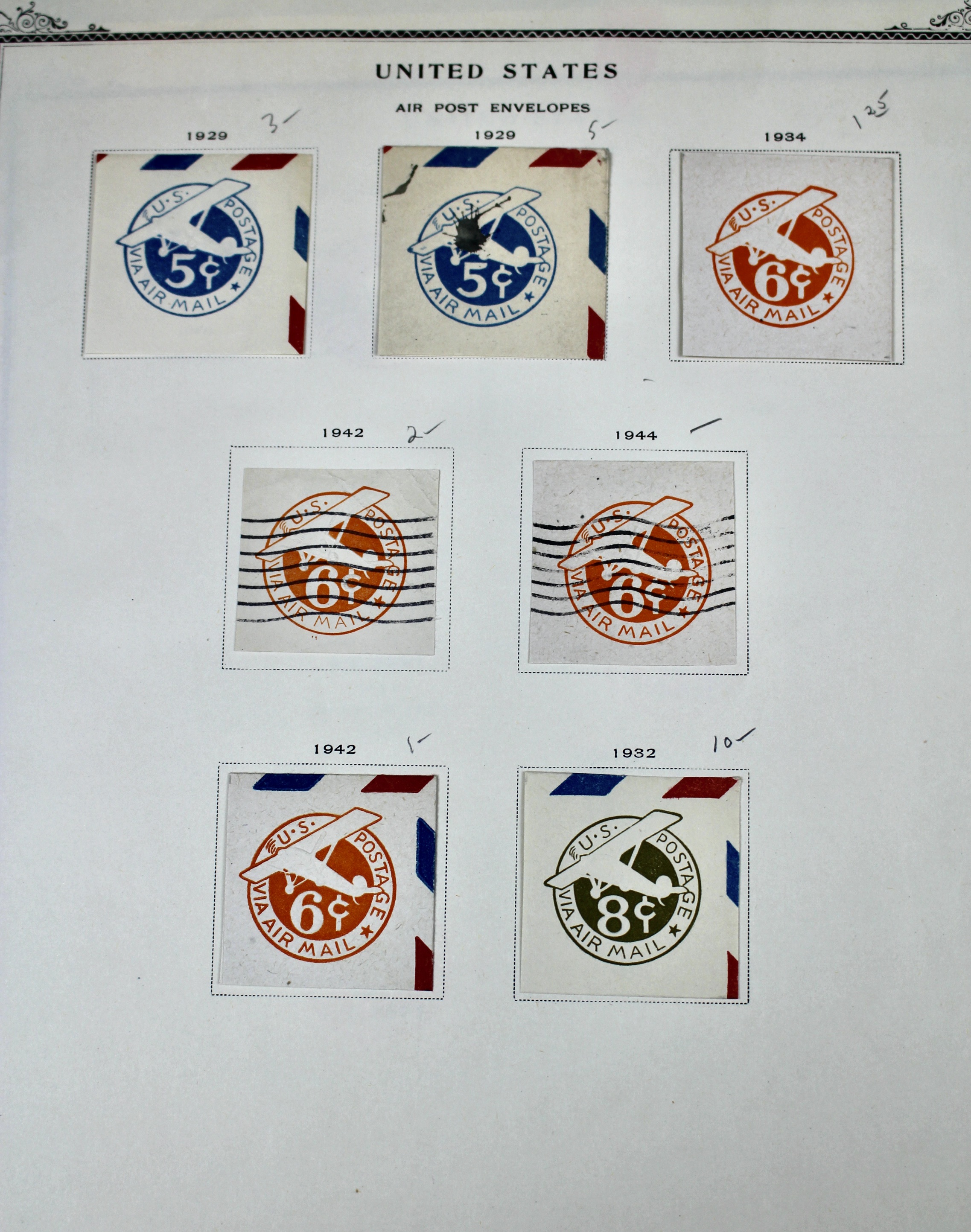 Early Cut Square Envelope Postage Collection, 1853 to 1950