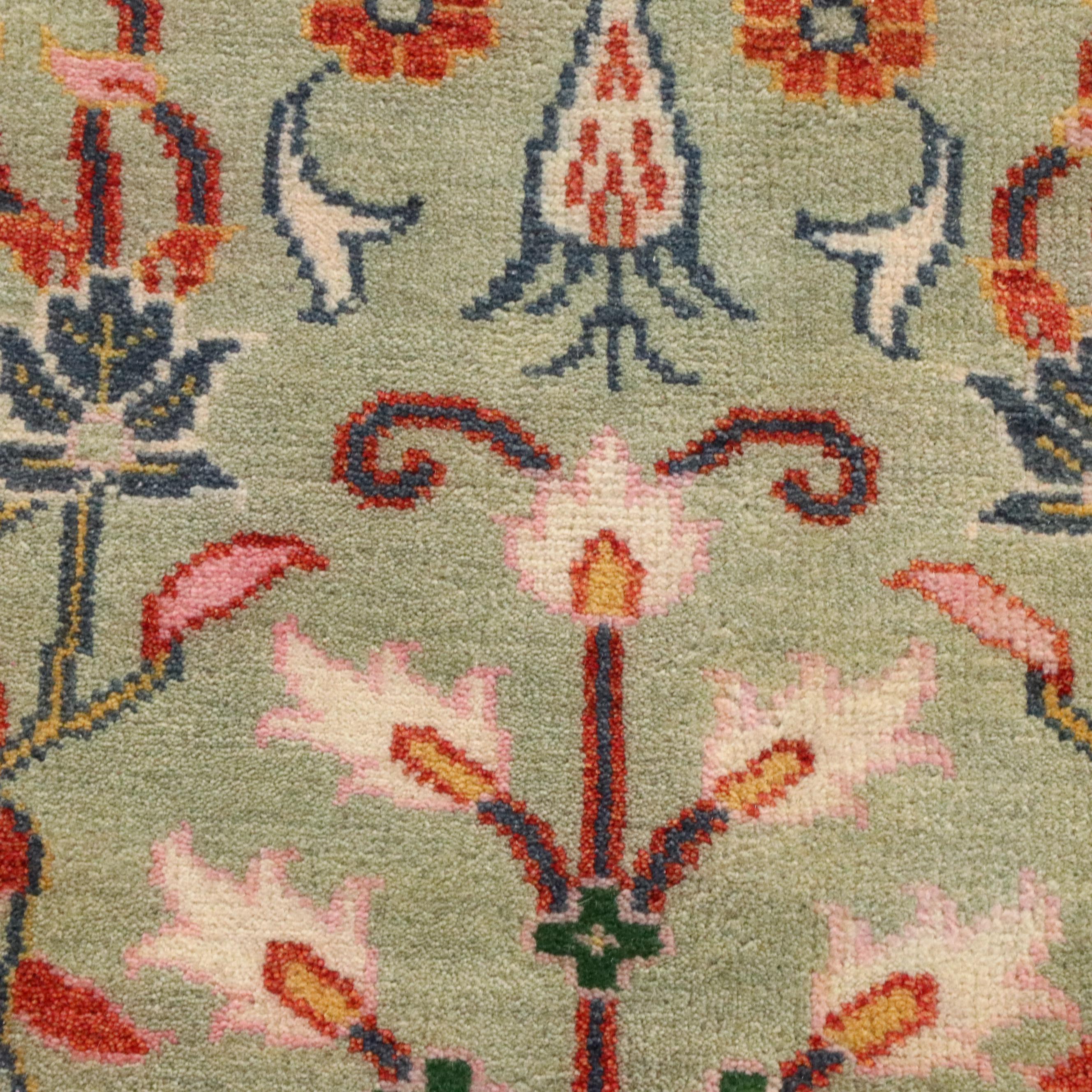 9'1 x 12'1 Hand-Knotted Indo-Persian Pictorial Room-Sized Rug