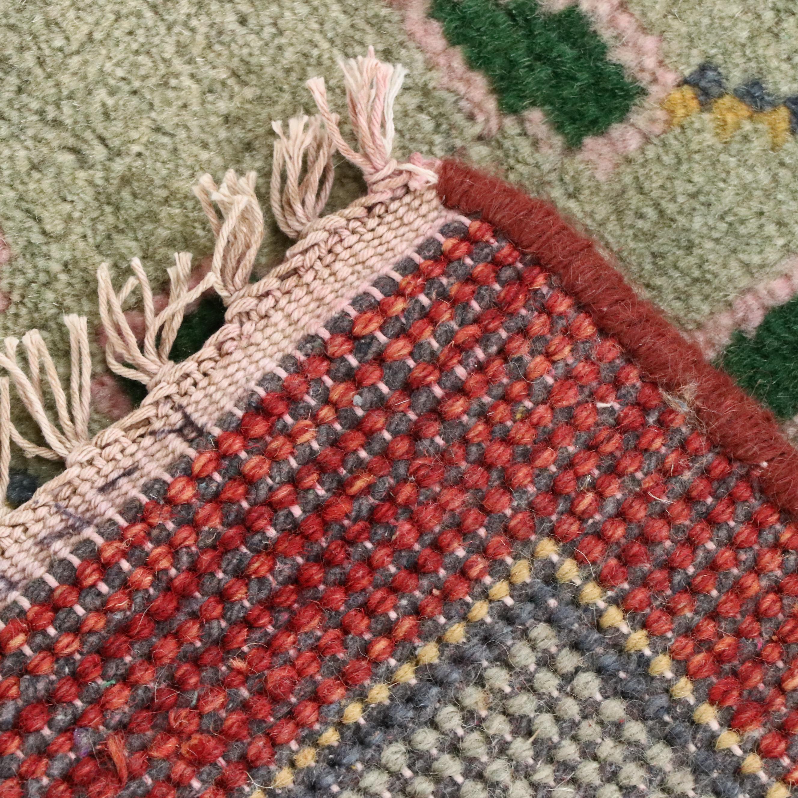 9'1 x 12'1 Hand-Knotted Indo-Persian Pictorial Room-Sized Rug