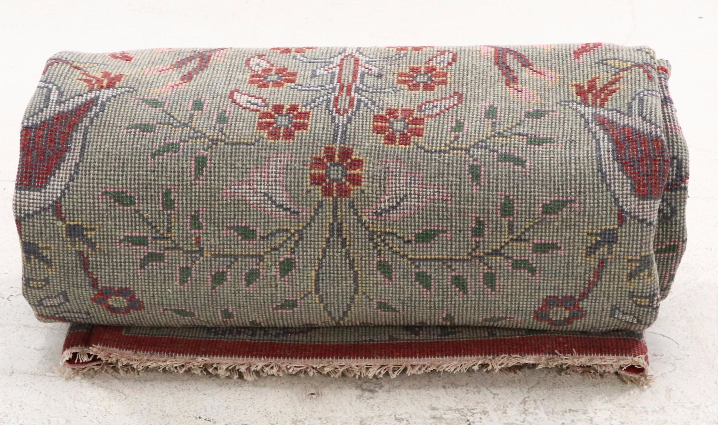 9'1 x 12'1 Hand-Knotted Indo-Persian Pictorial Room-Sized Rug