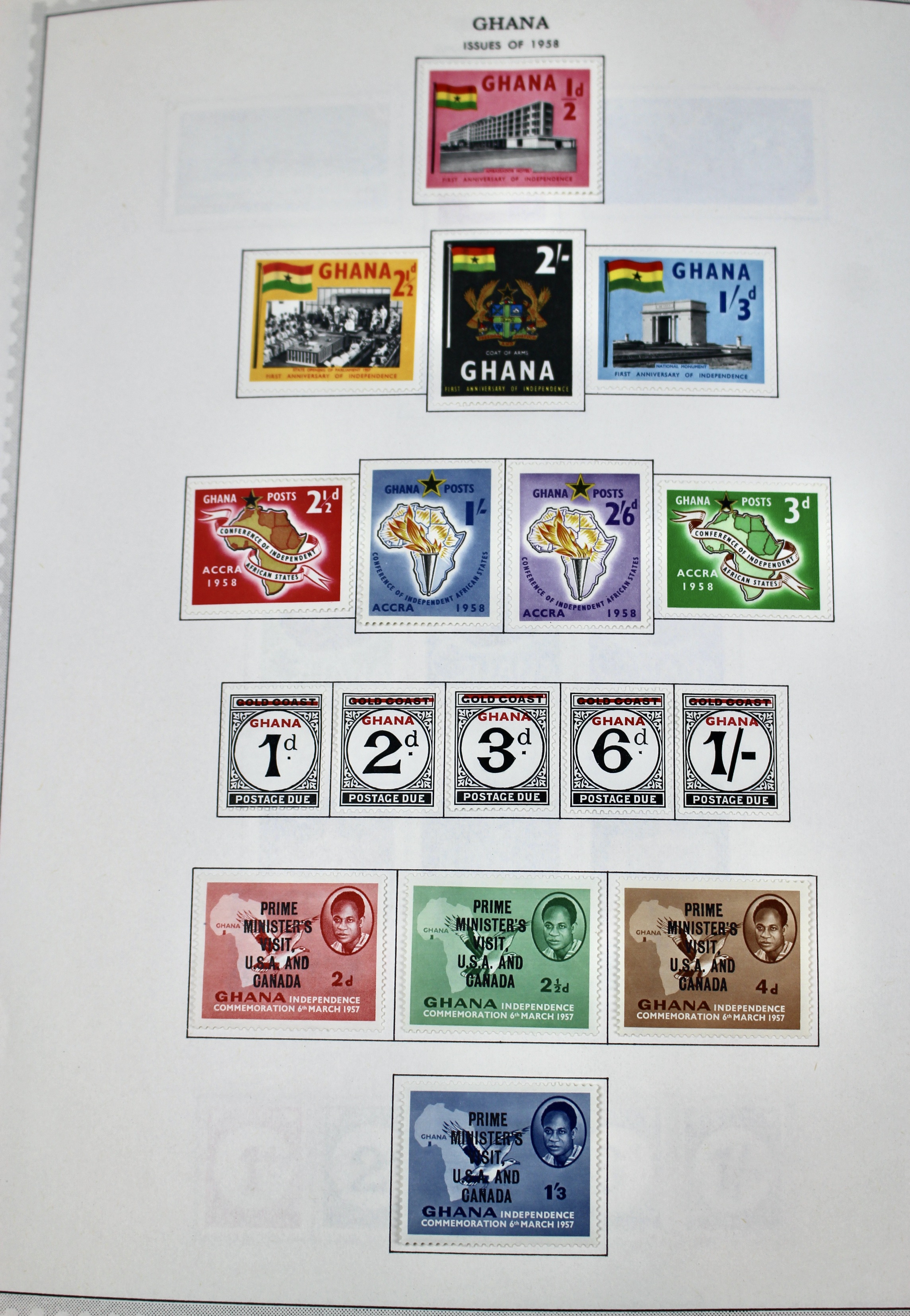 Mint Condition Ghana Postage Stamp Collection