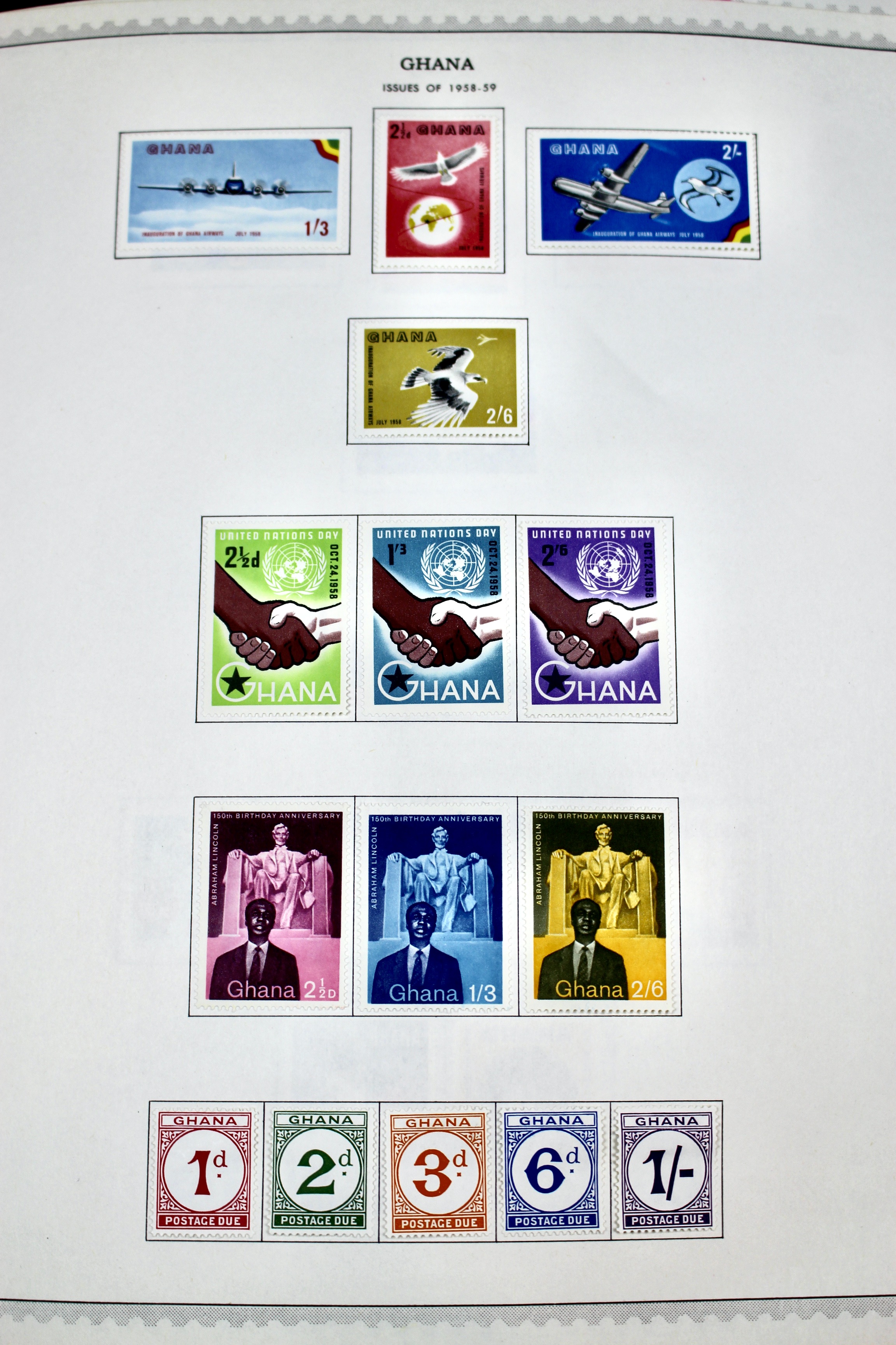Mint Condition Ghana Postage Stamp Collection