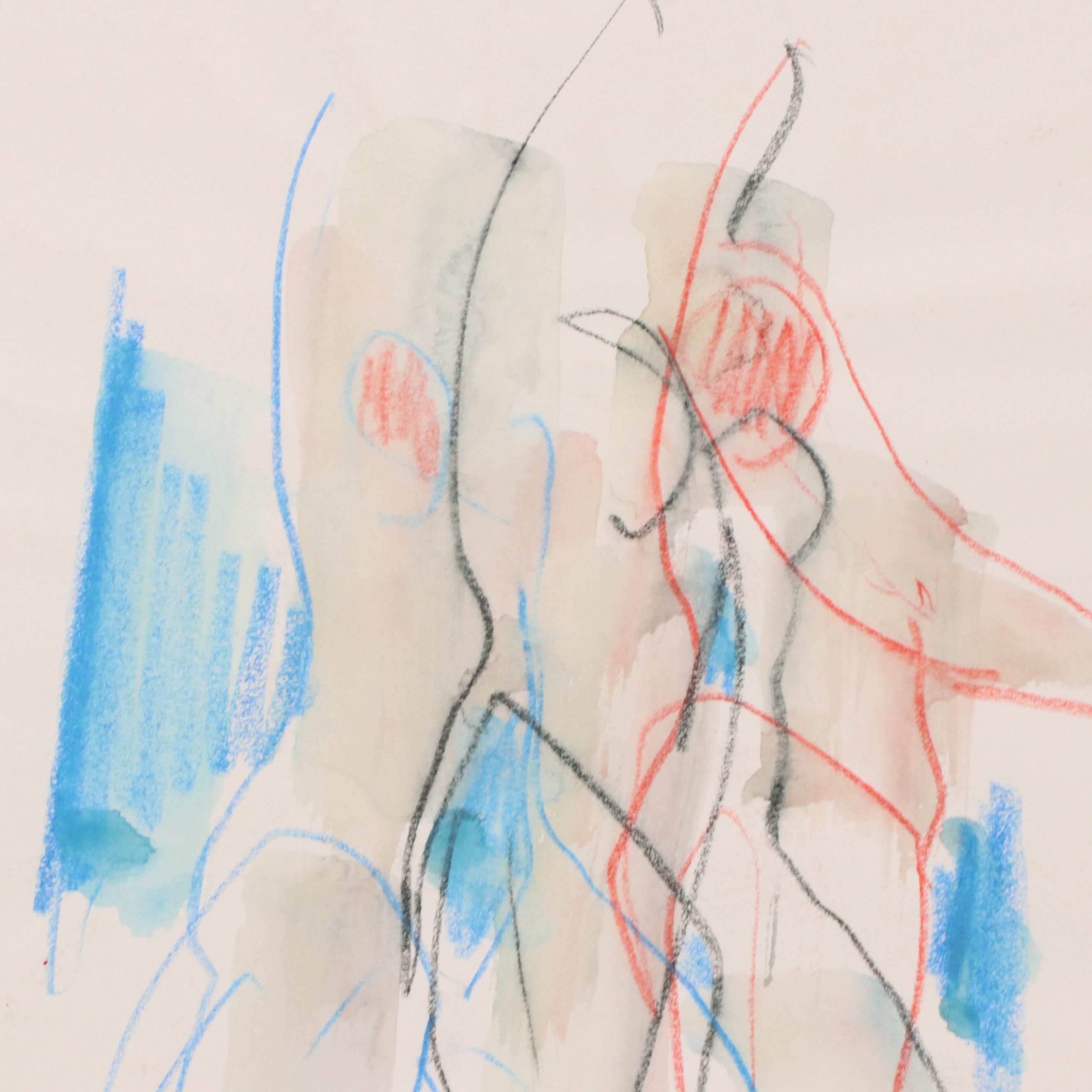 Jack Meanwell Expressionist Gestural Figure Studies, 1997