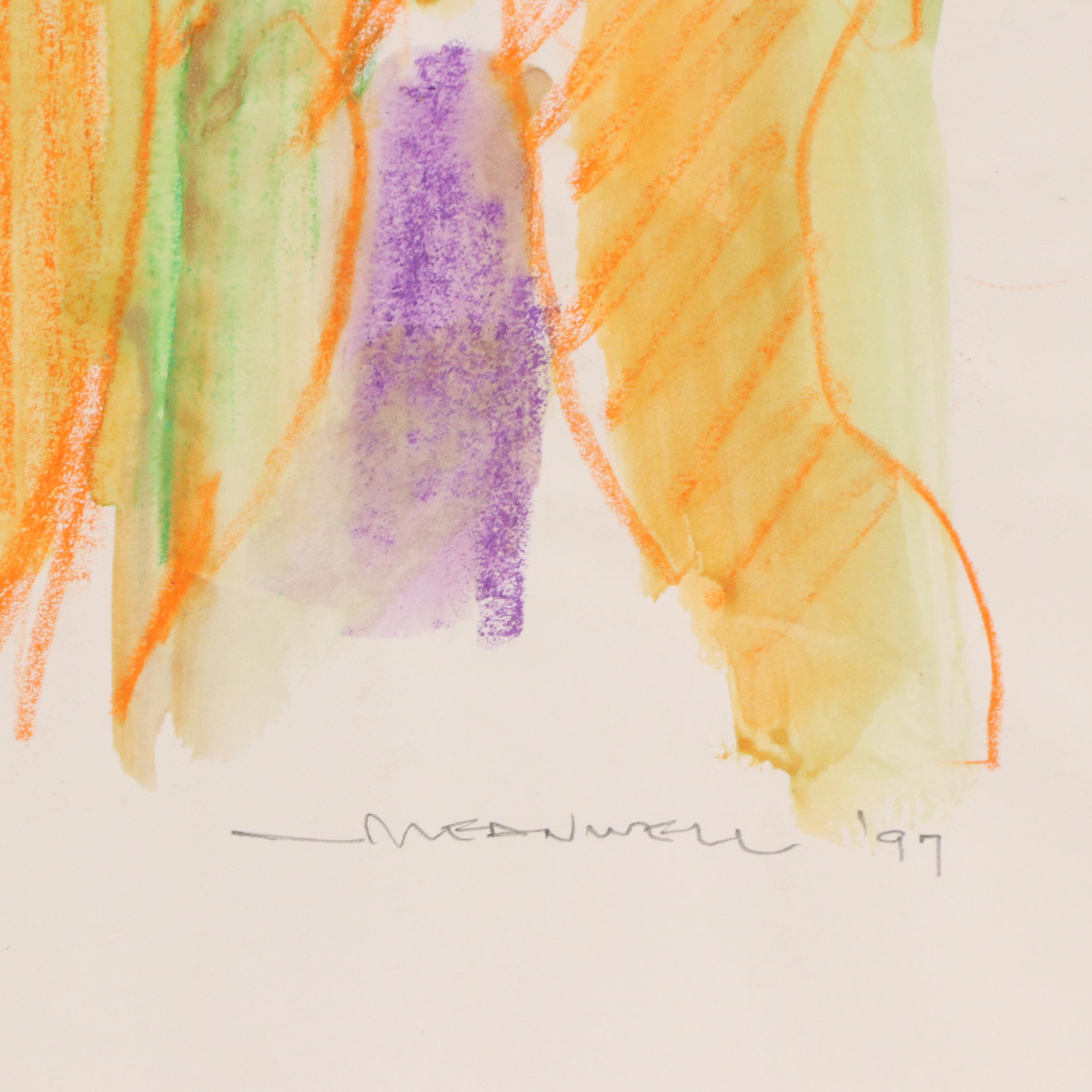 Jack Meanwell Expressionist Gestural Figure Studies, 1997