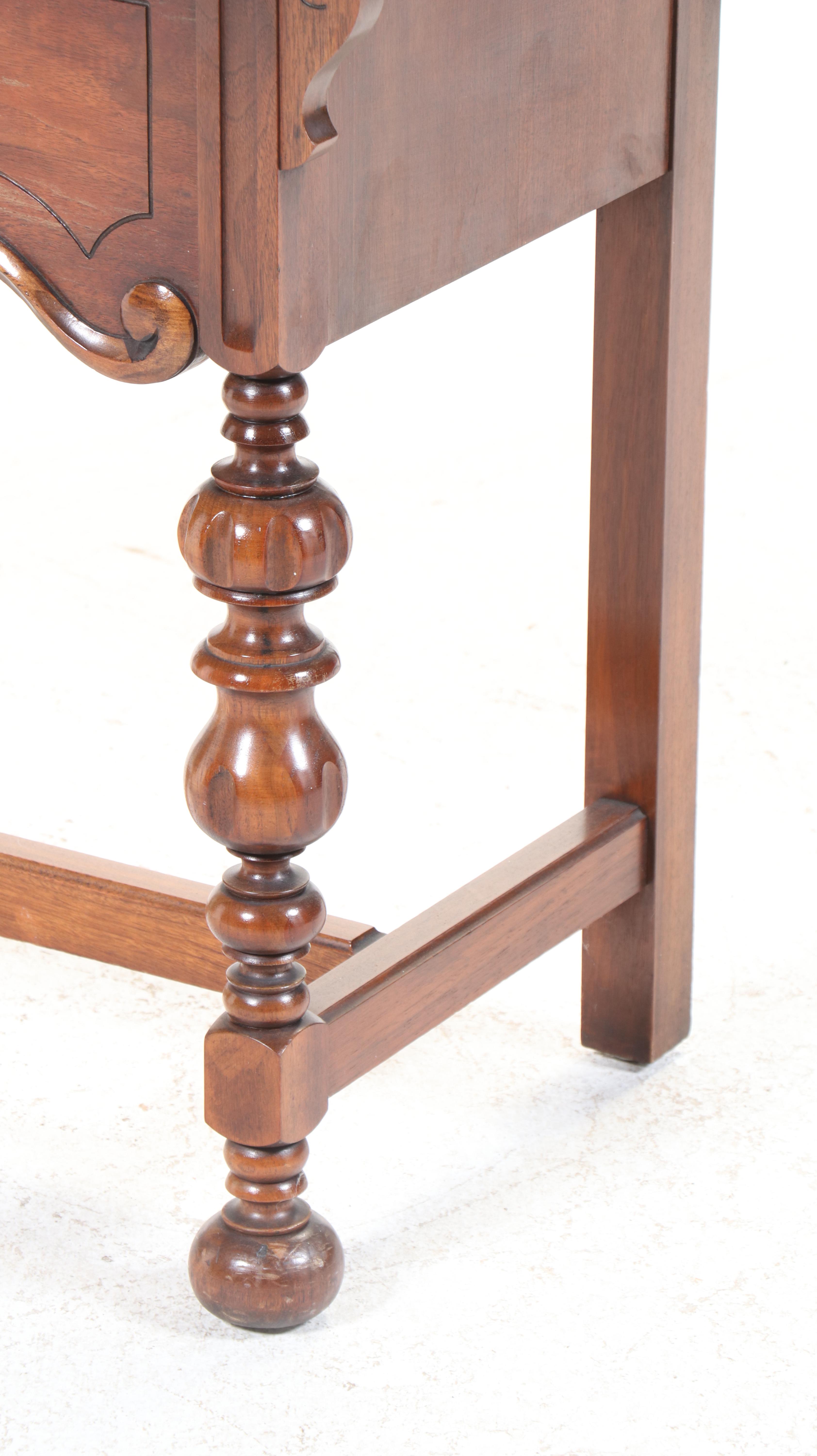 Excel Mfg. Co. Jacobean Revival Walnut China Cabinet, circa 1930