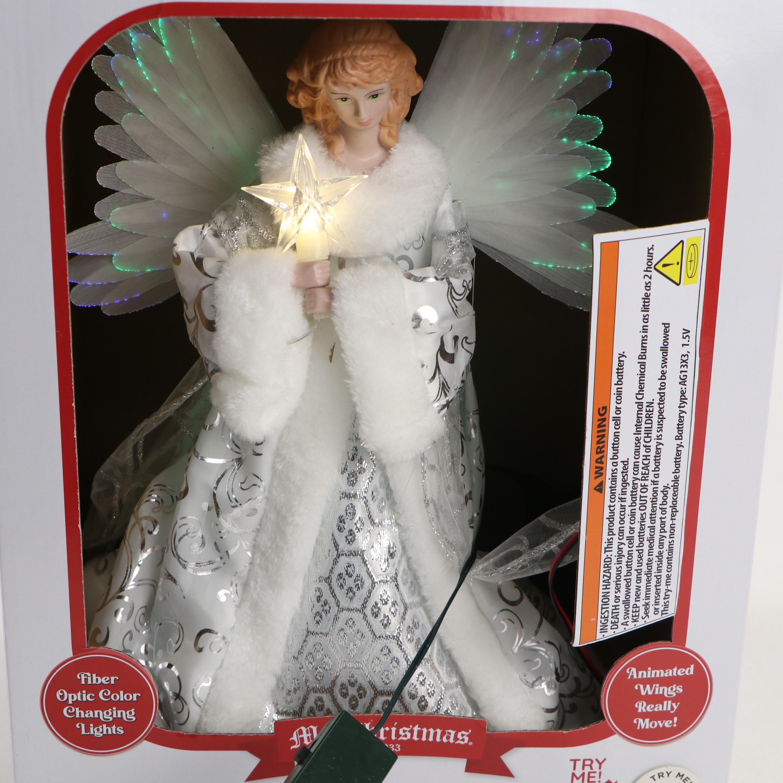 Mr. Christmas Animated Fiber Optic Angel Tree Topper