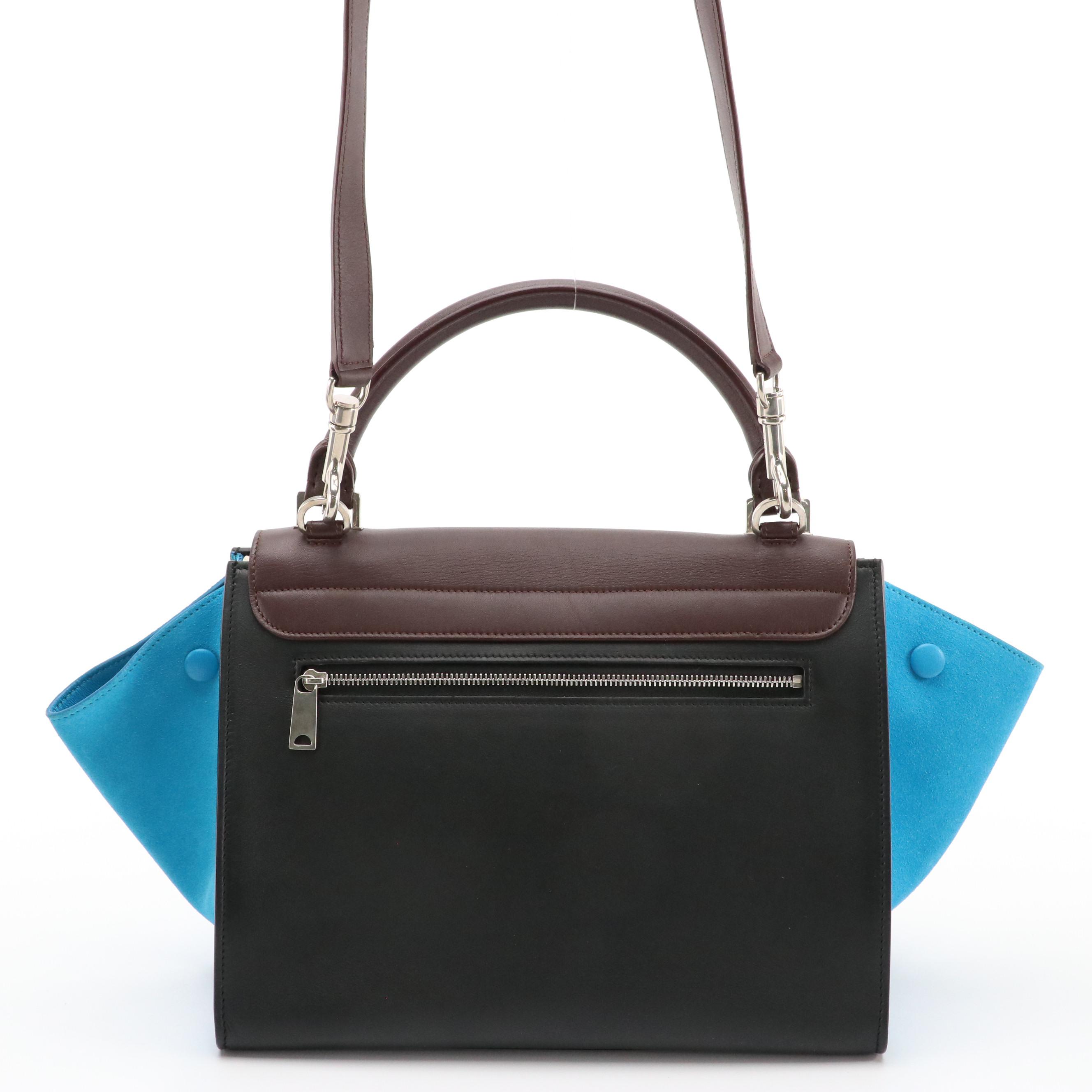 Céline Tricolor Leather Trapeze Two-Way Bag