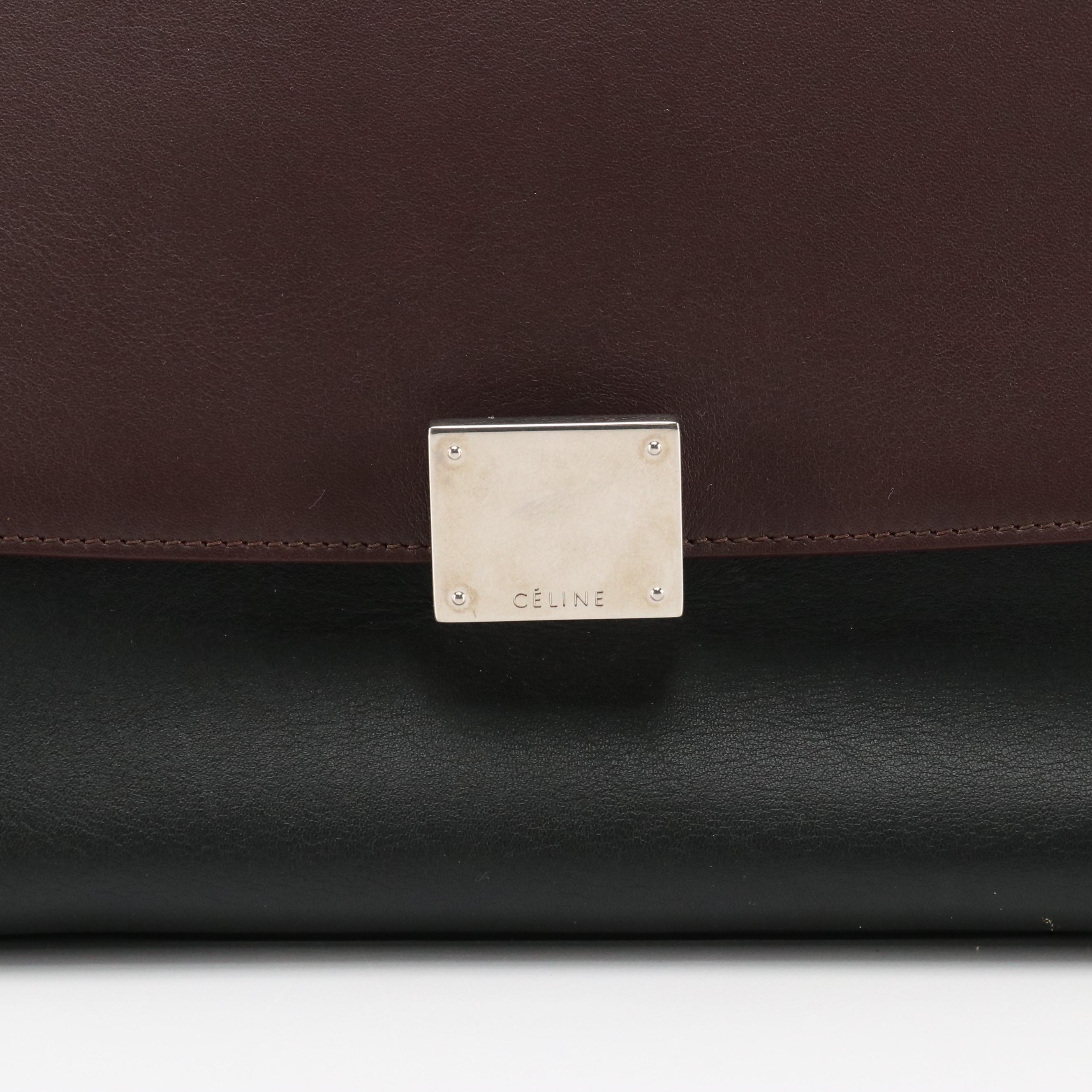 Céline Tricolor Leather Trapeze Two-Way Bag