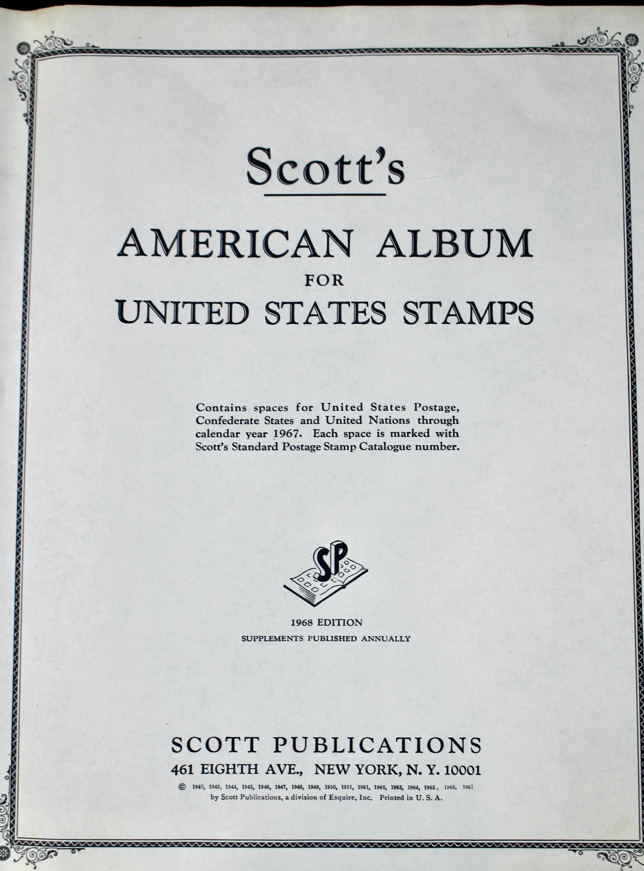 Early U.S. Postage Stamp Collection, 1851 to 1904