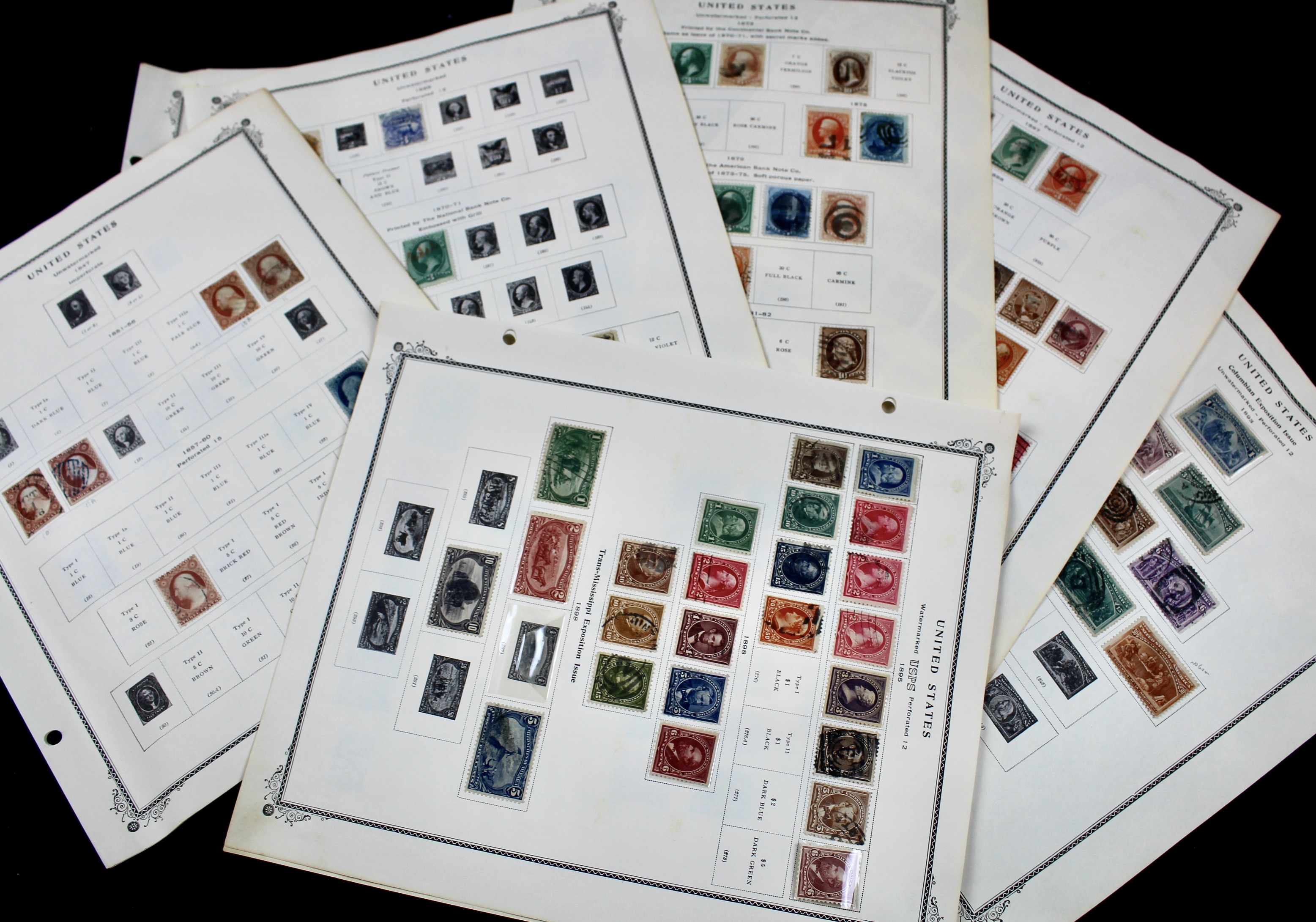 Early U.S. Postage Stamp Collection, 1851 to 1904