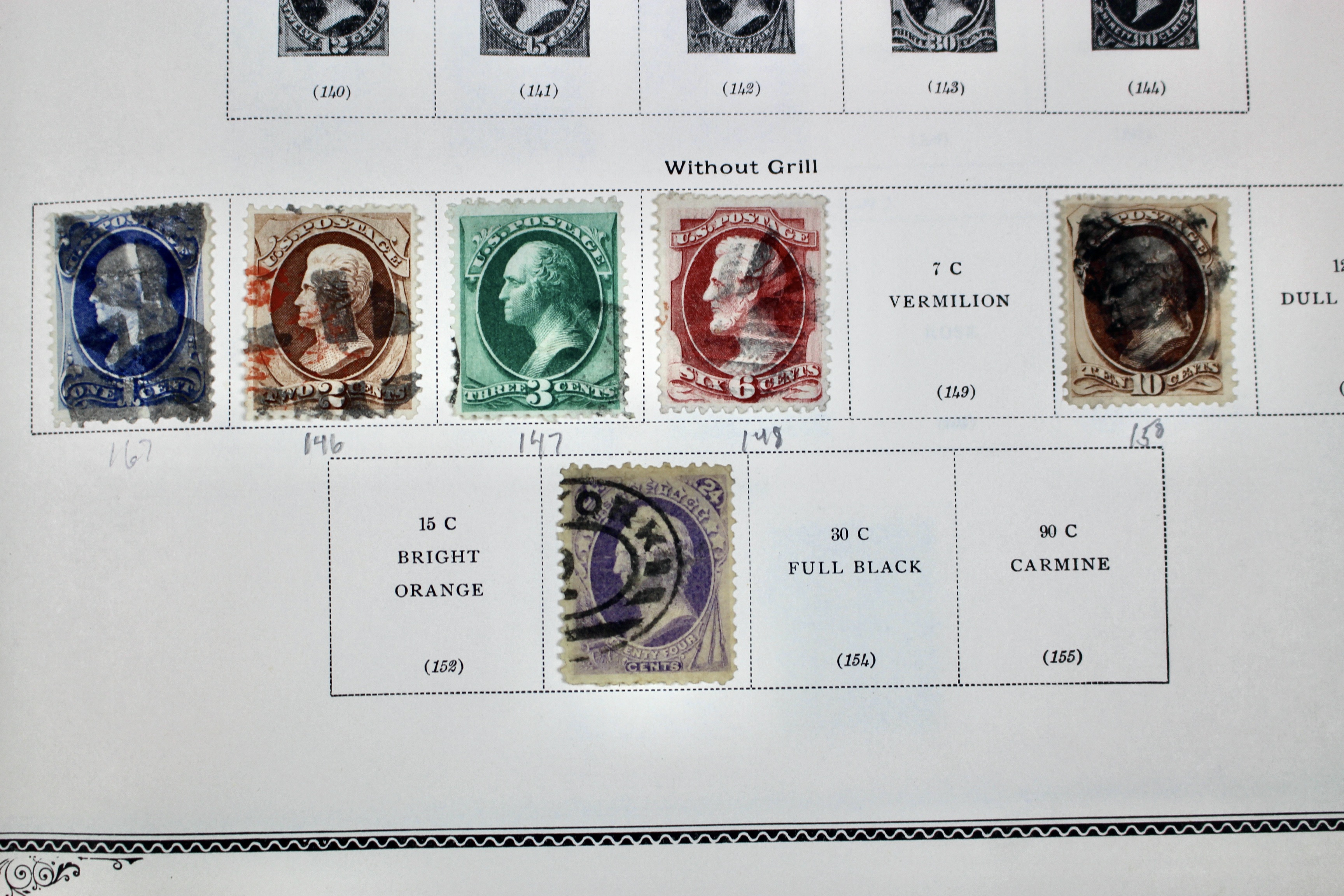 Early U.S. Postage Stamp Collection, 1851 to 1904