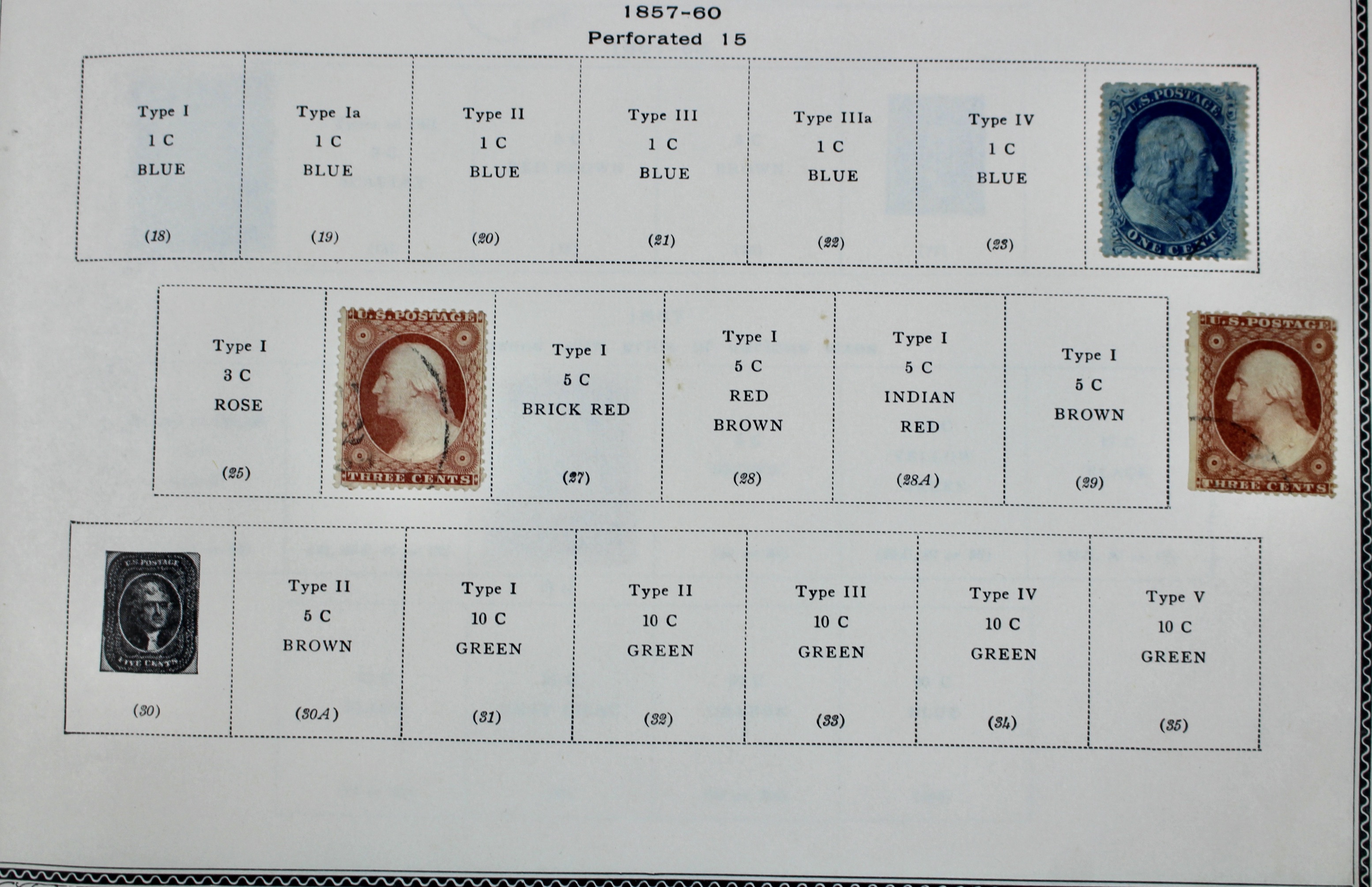 Early U.S. Postage Stamp Collection, 1851 to 1904