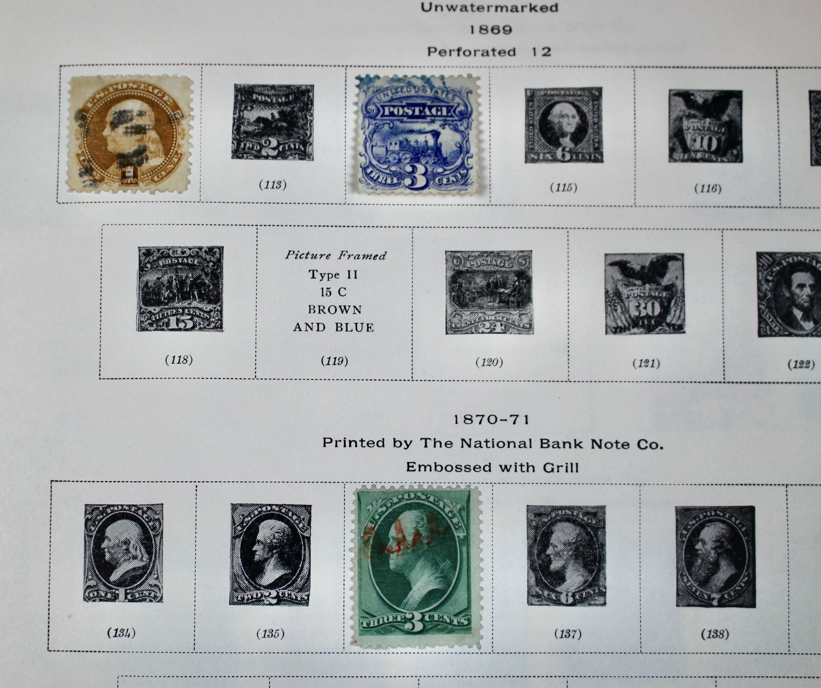 Early U.S. Postage Stamp Collection, 1851 to 1904