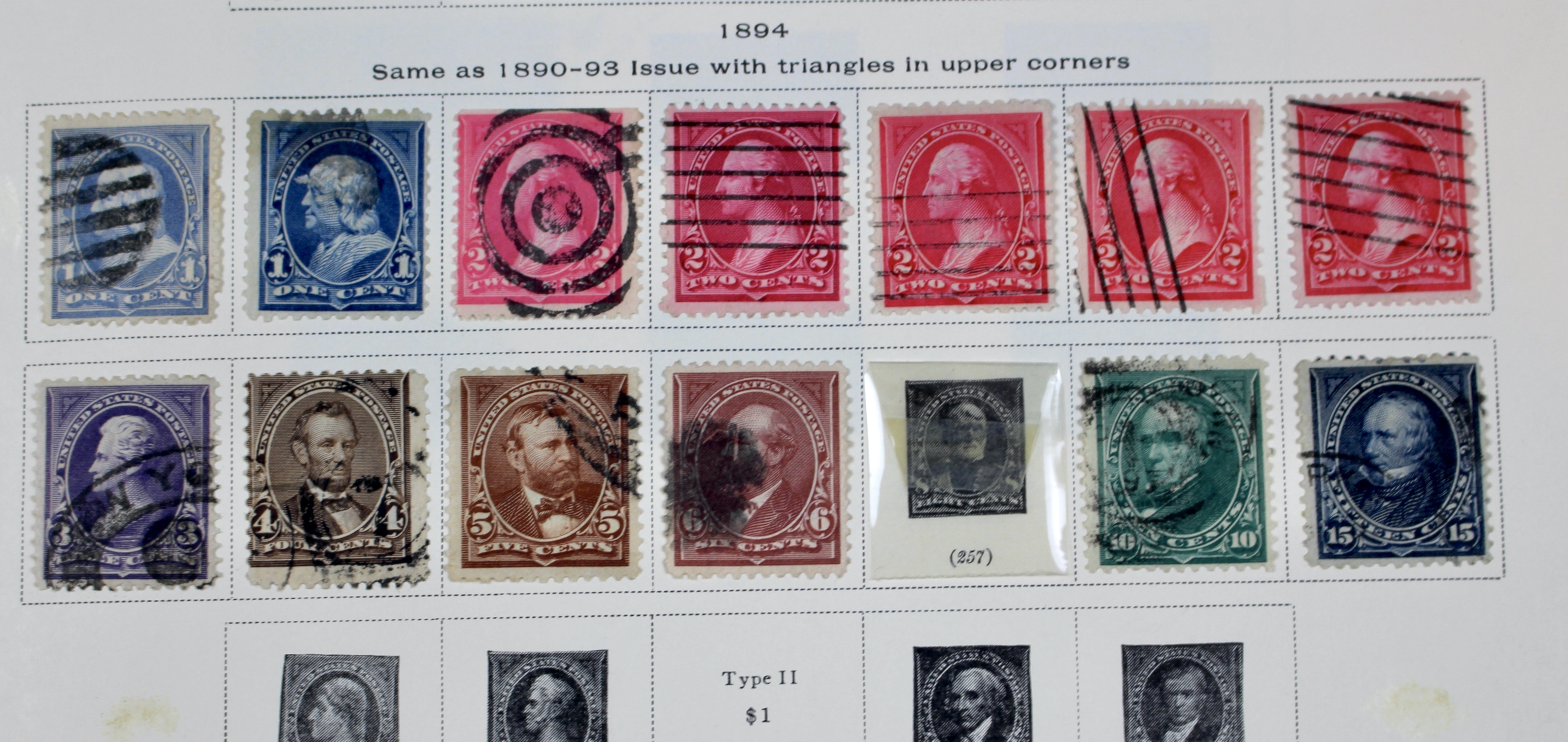 Early U.S. Postage Stamp Collection, 1851 to 1904