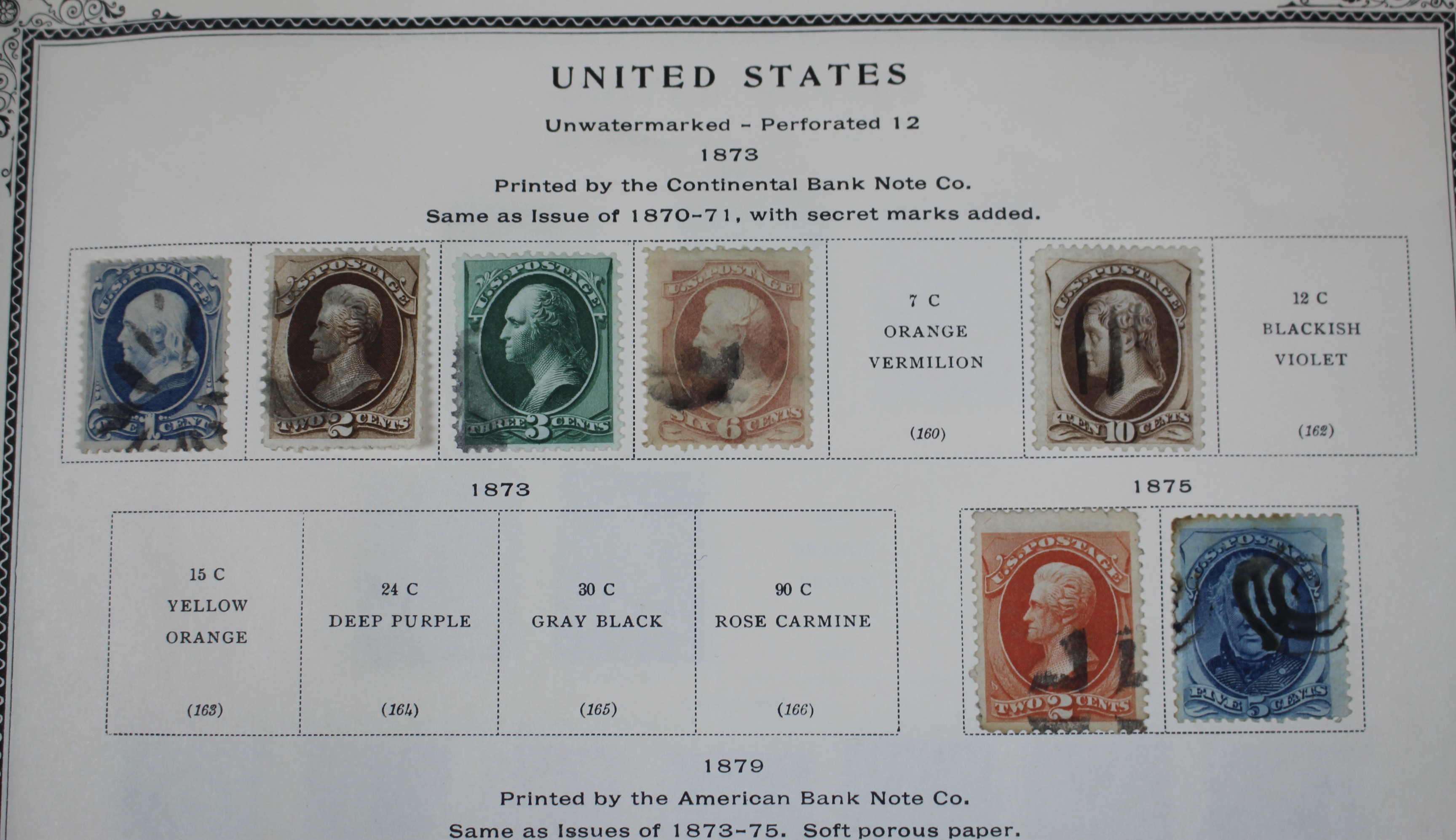 Early U.S. Postage Stamp Collection, 1851 to 1904