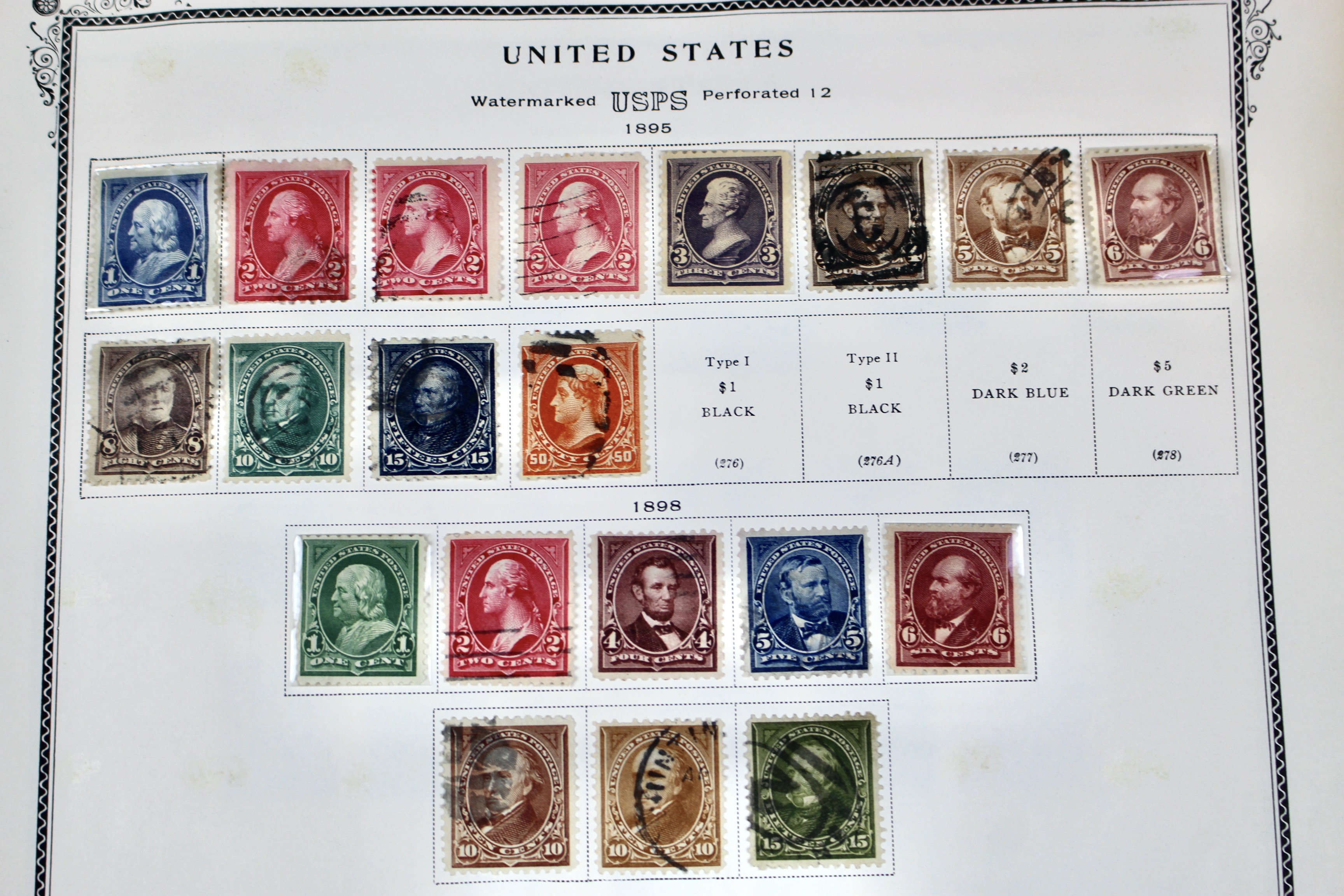 Early U.S. Postage Stamp Collection, 1851 to 1904
