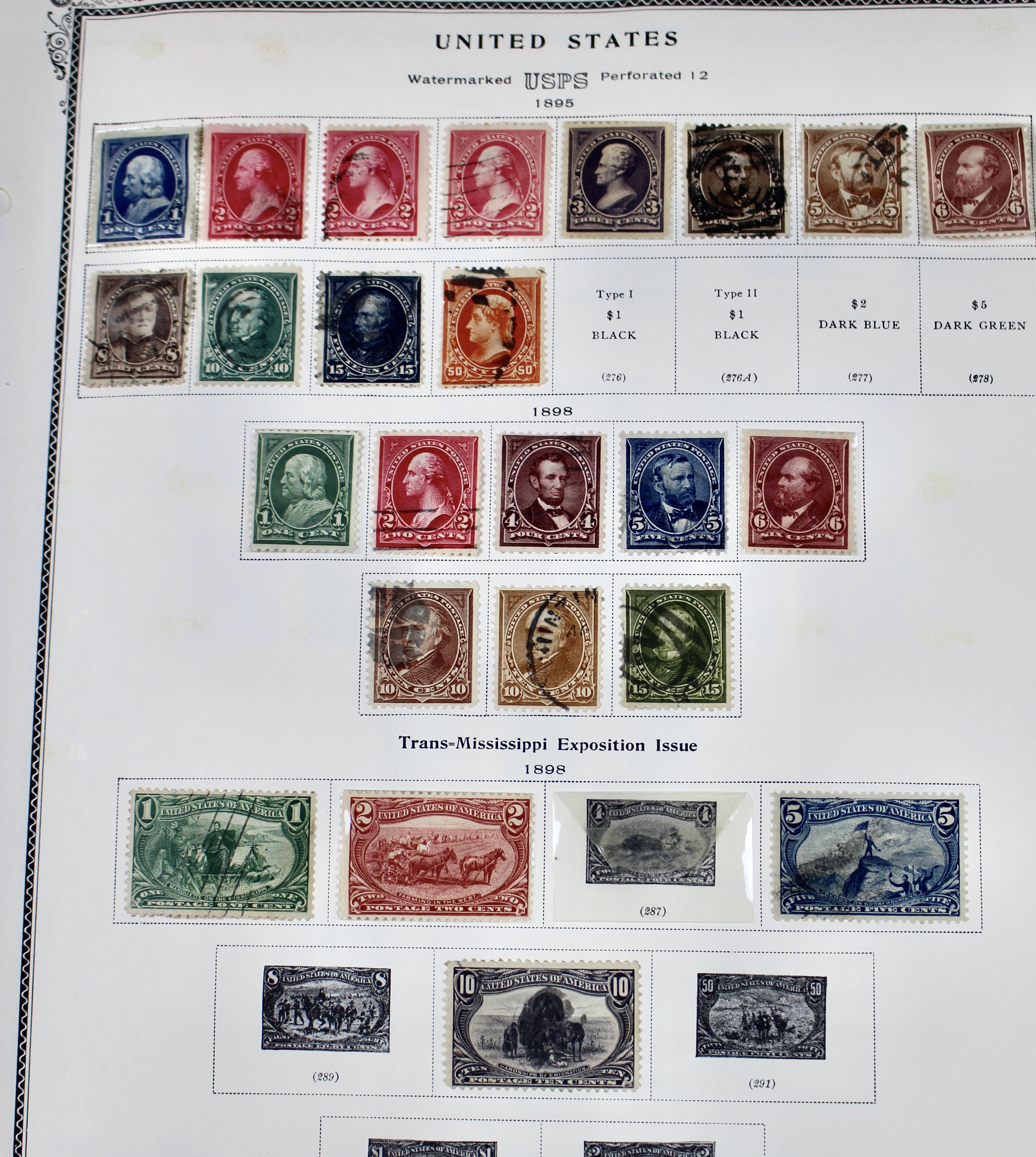 Early U.S. Postage Stamp Collection, 1851 to 1904