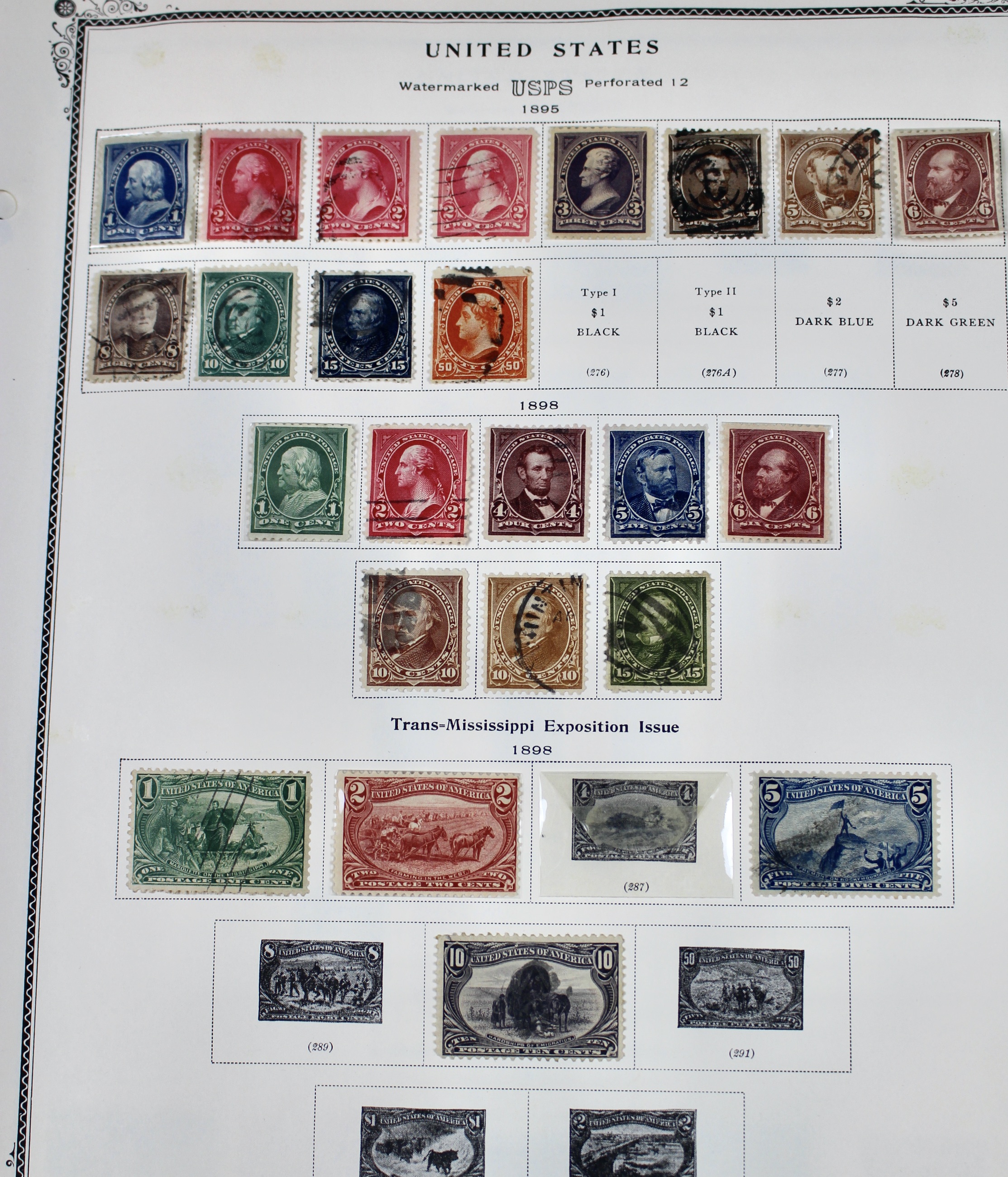 Early U.S. Postage Stamp Collection, 1851 to 1904