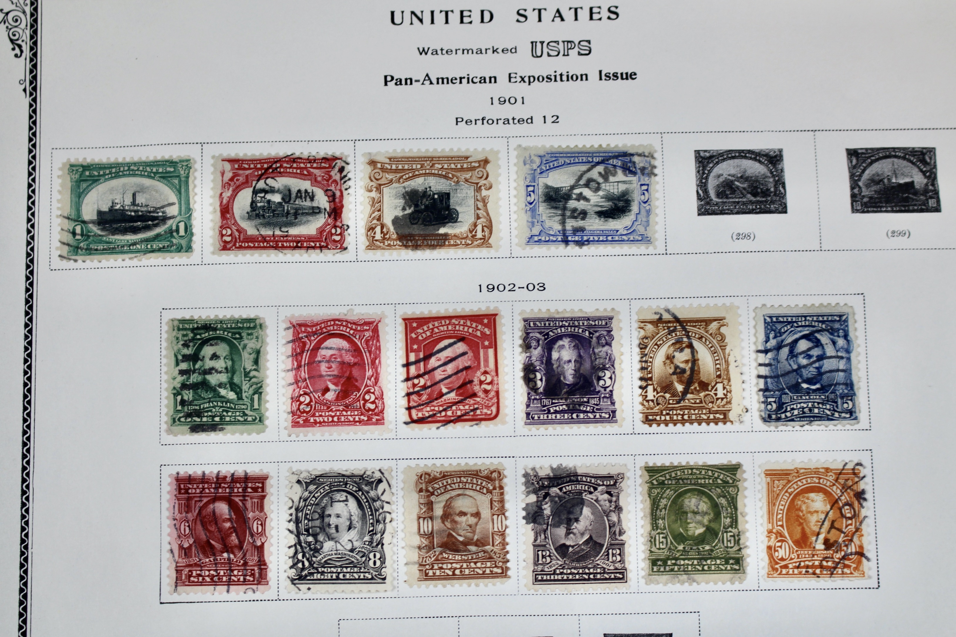 Early U.S. Postage Stamp Collection, 1851 to 1904