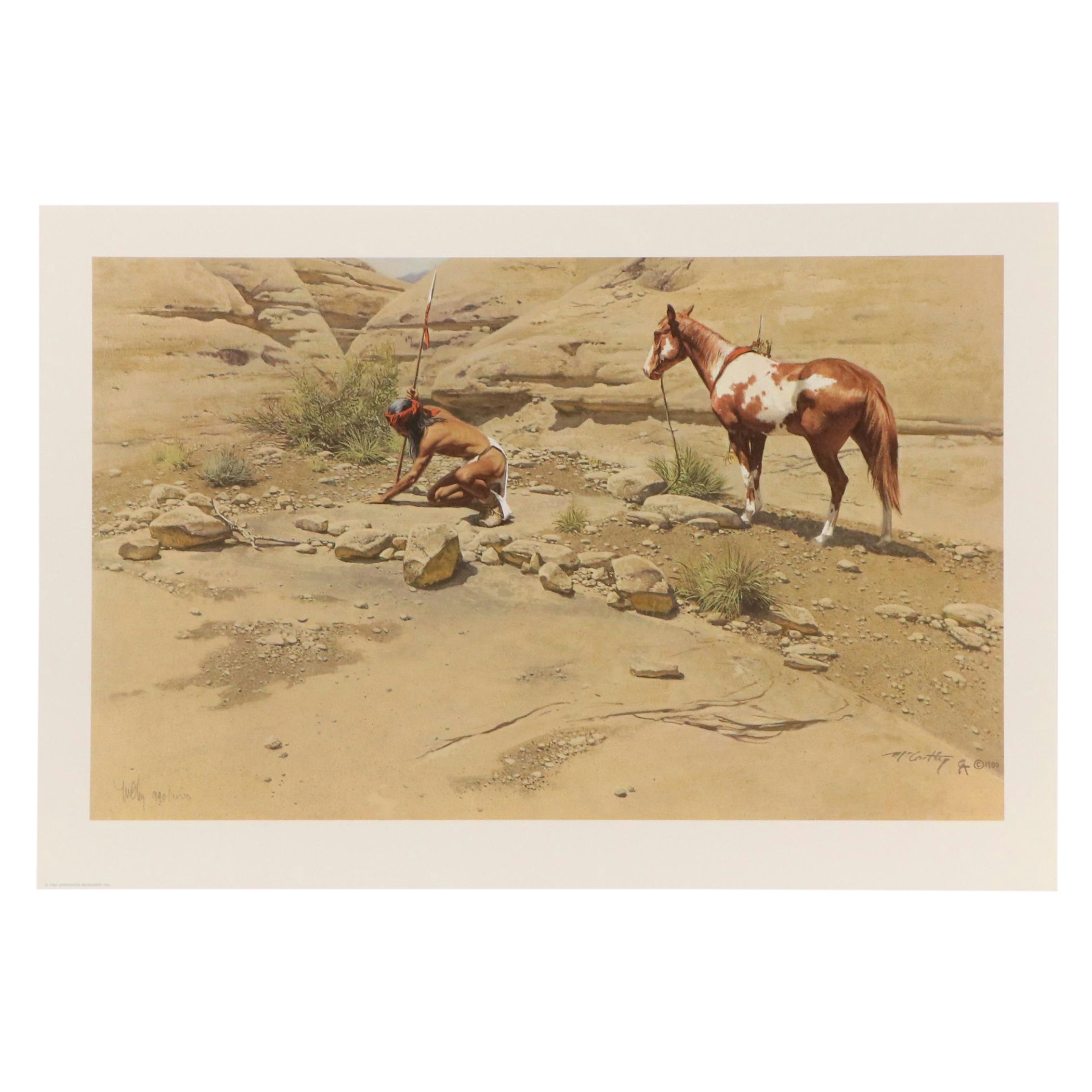 Frank McCarthy Offset Lithograph "Apache Scout," 1982
