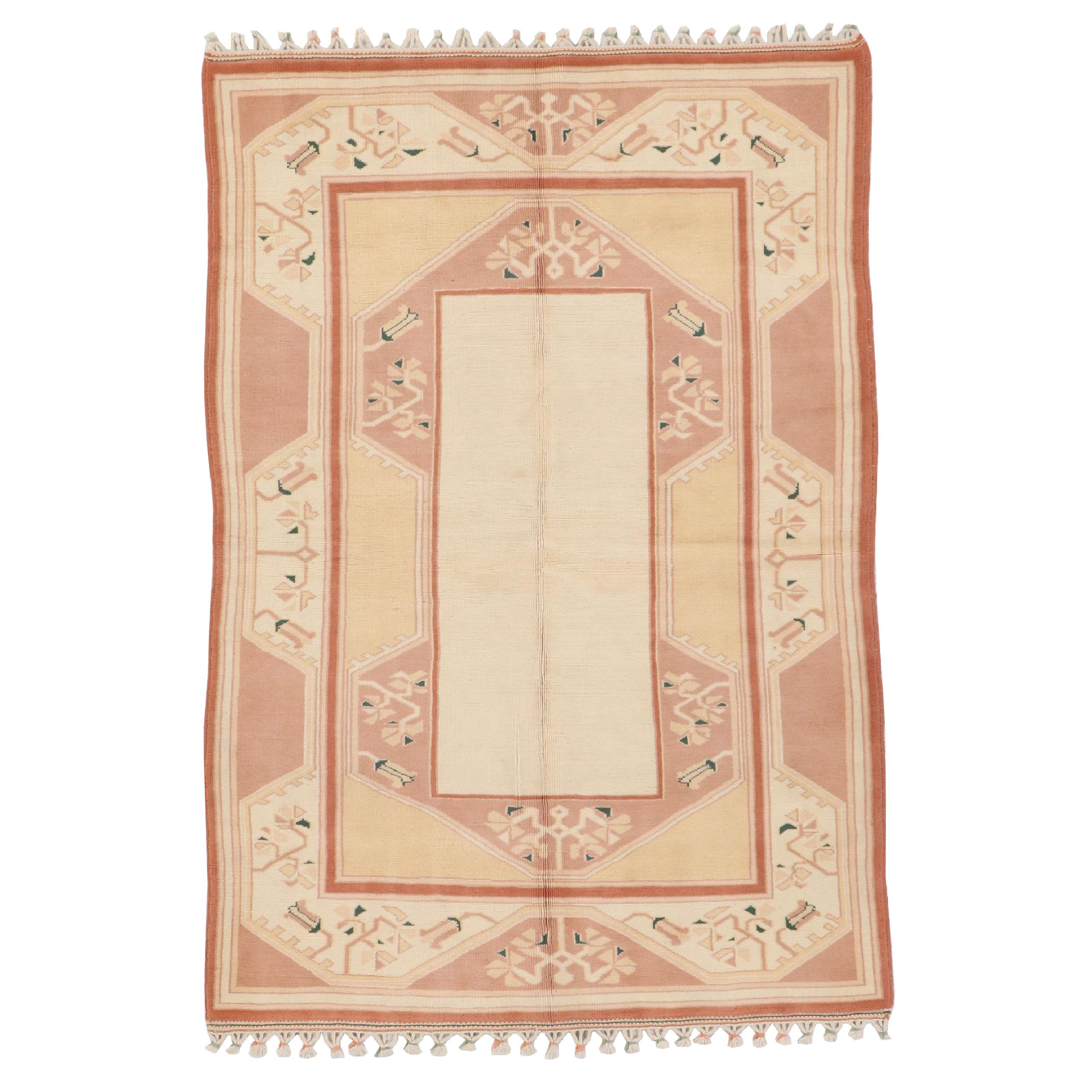 5'1 x 7'8 Hand-Knotted Turkish Milas Area Rug