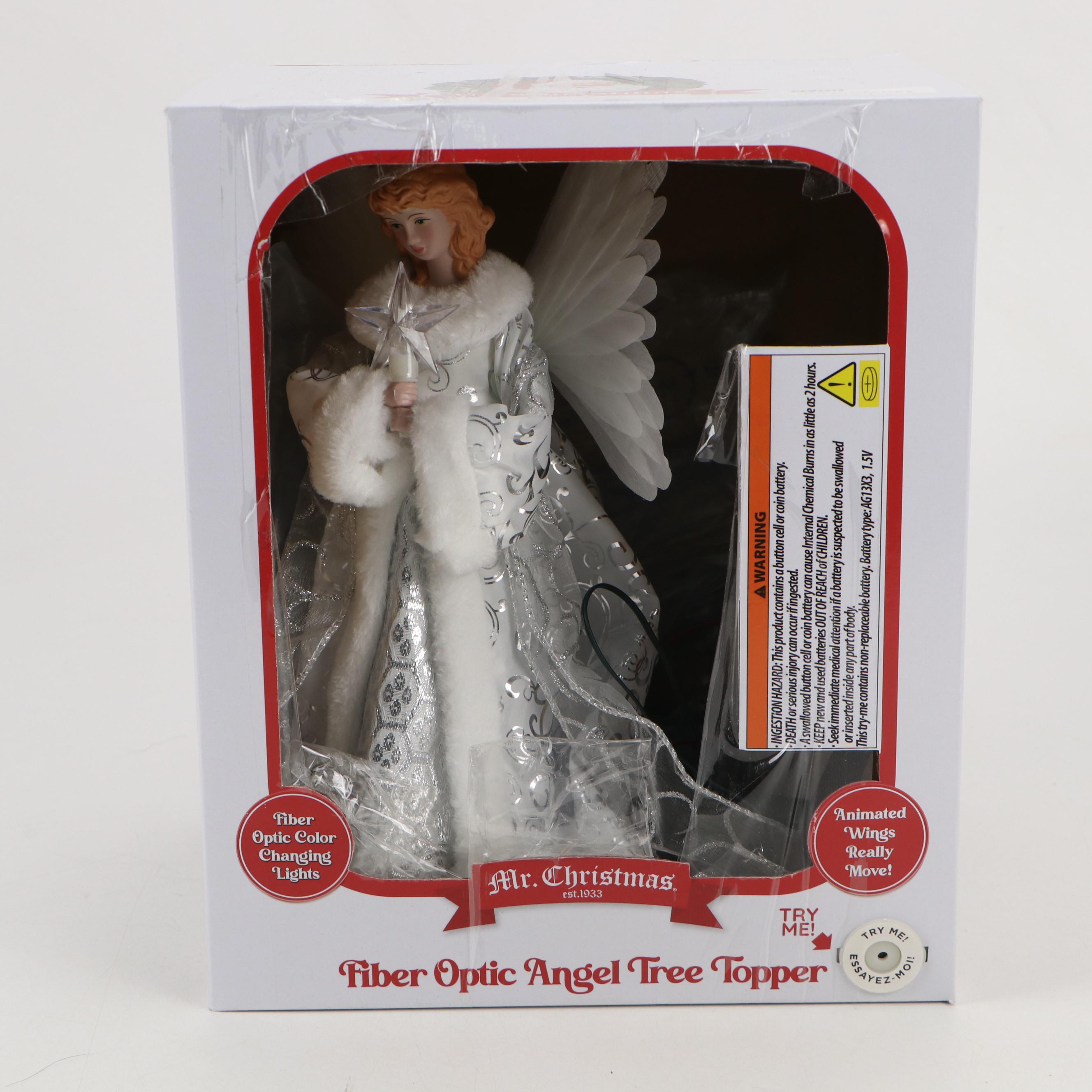 Mr. Christmas Animated Fiber Optic Angel Tree Topper
