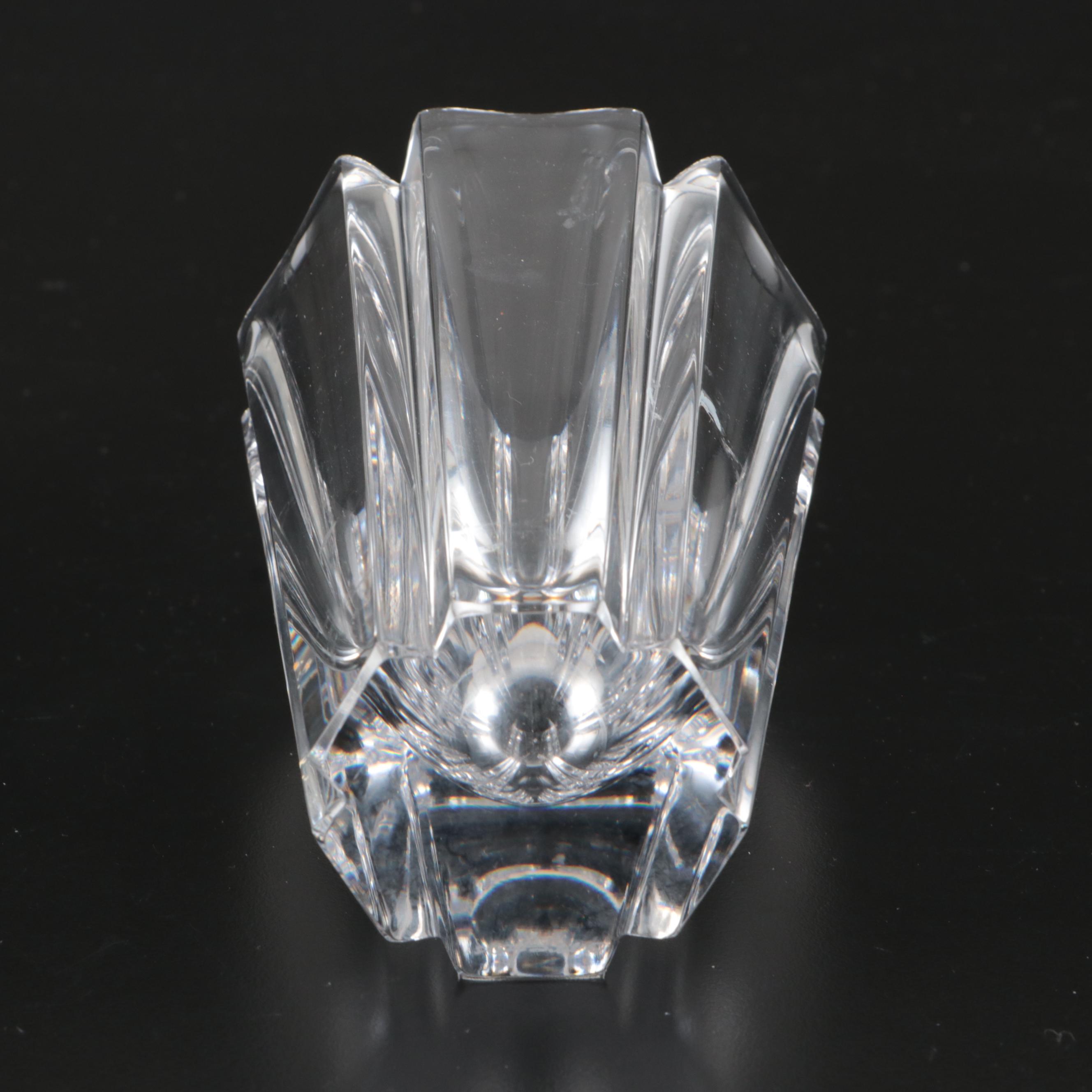 Gorham Sterling Spoon with Orrefors Crystal Vase and Other Tableware