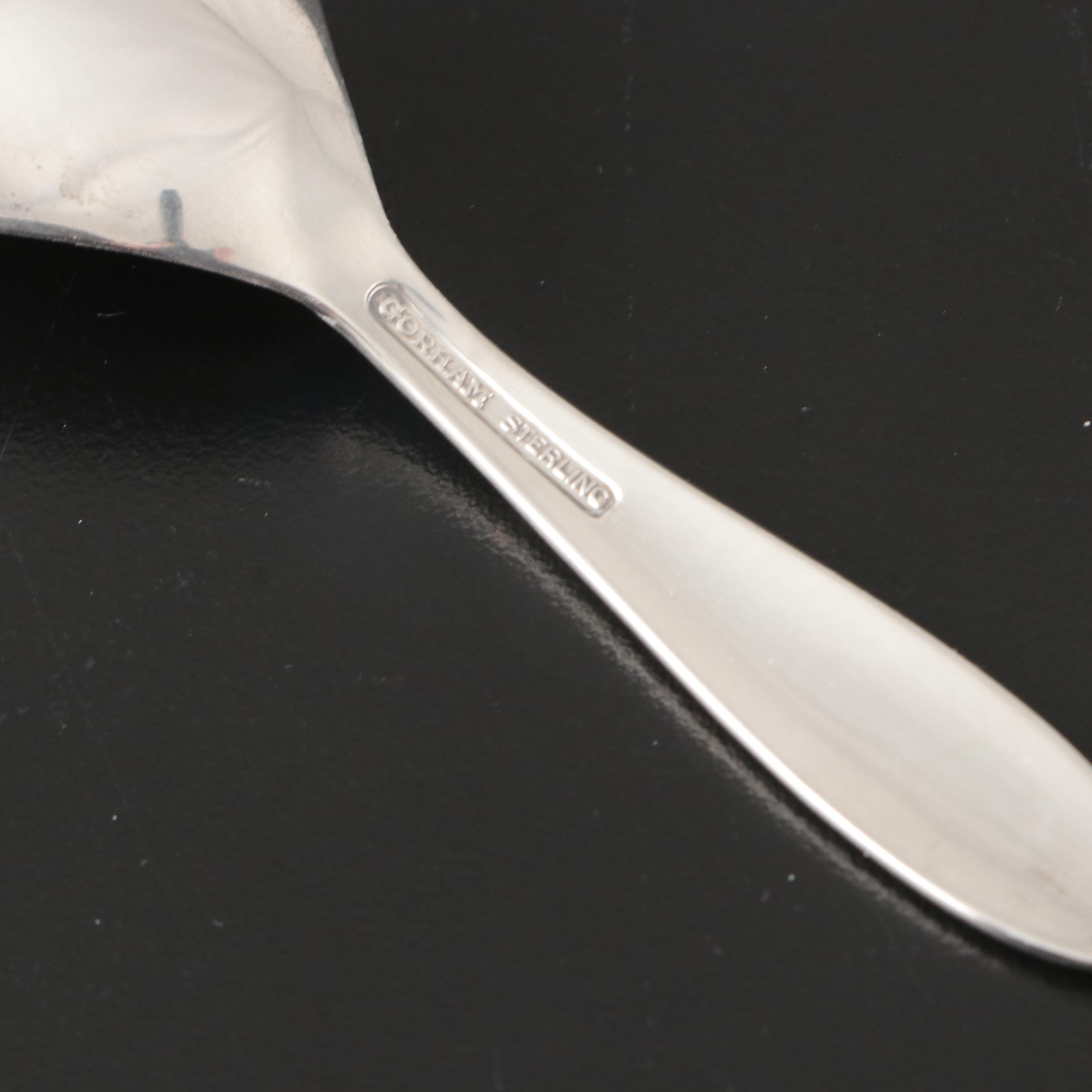 Gorham Sterling Spoon with Orrefors Crystal Vase and Other Tableware