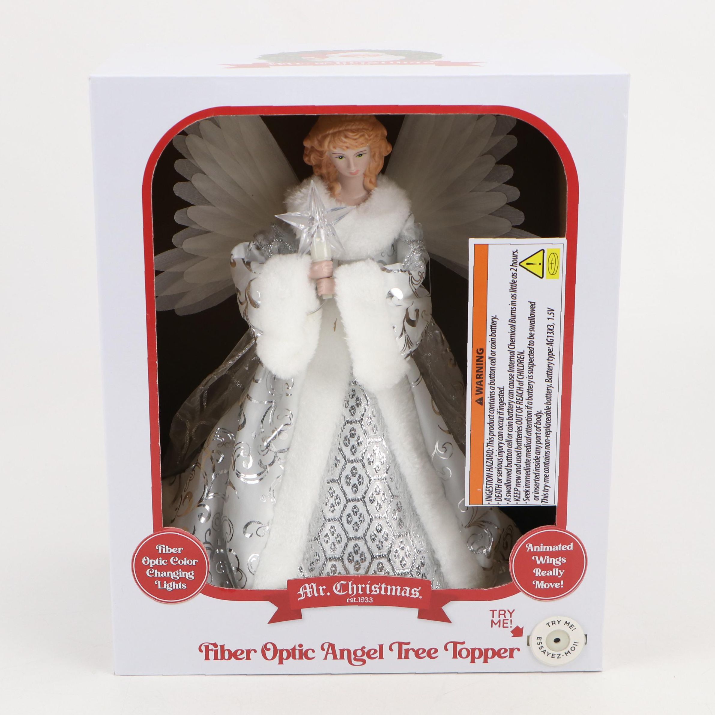 Mr. Christmas Animated Fiber Optic Angel Tree Topper