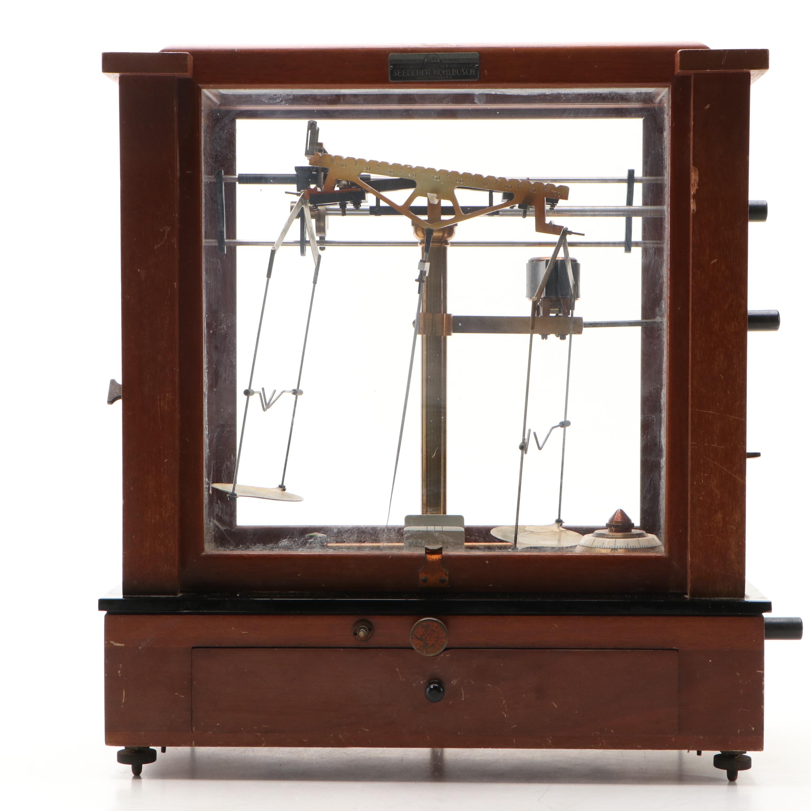 Seederer-Kohlbusch Inc. Apothecary Balance Scale with Cabinet