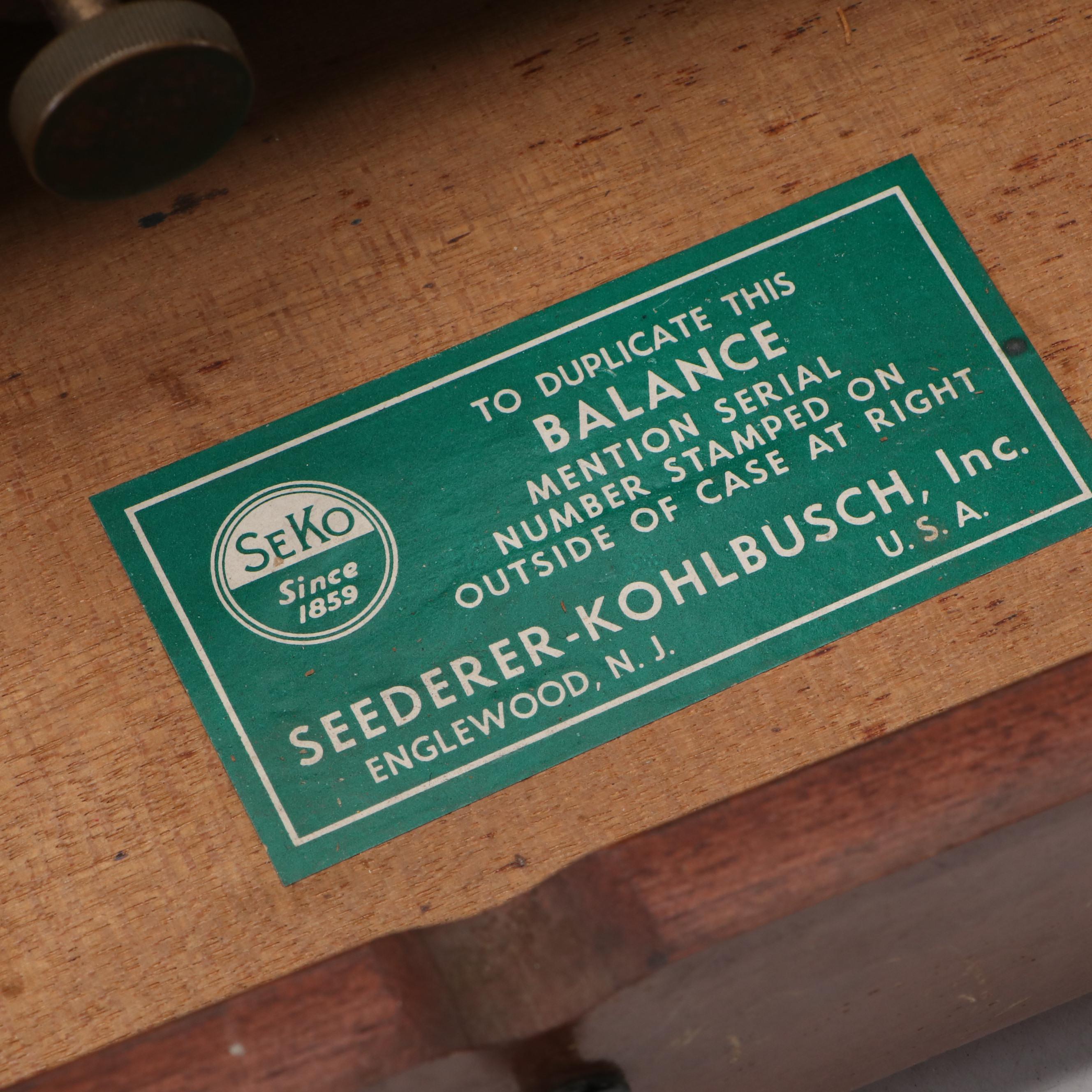Seederer-Kohlbusch Inc. Apothecary Balance Scale with Cabinet