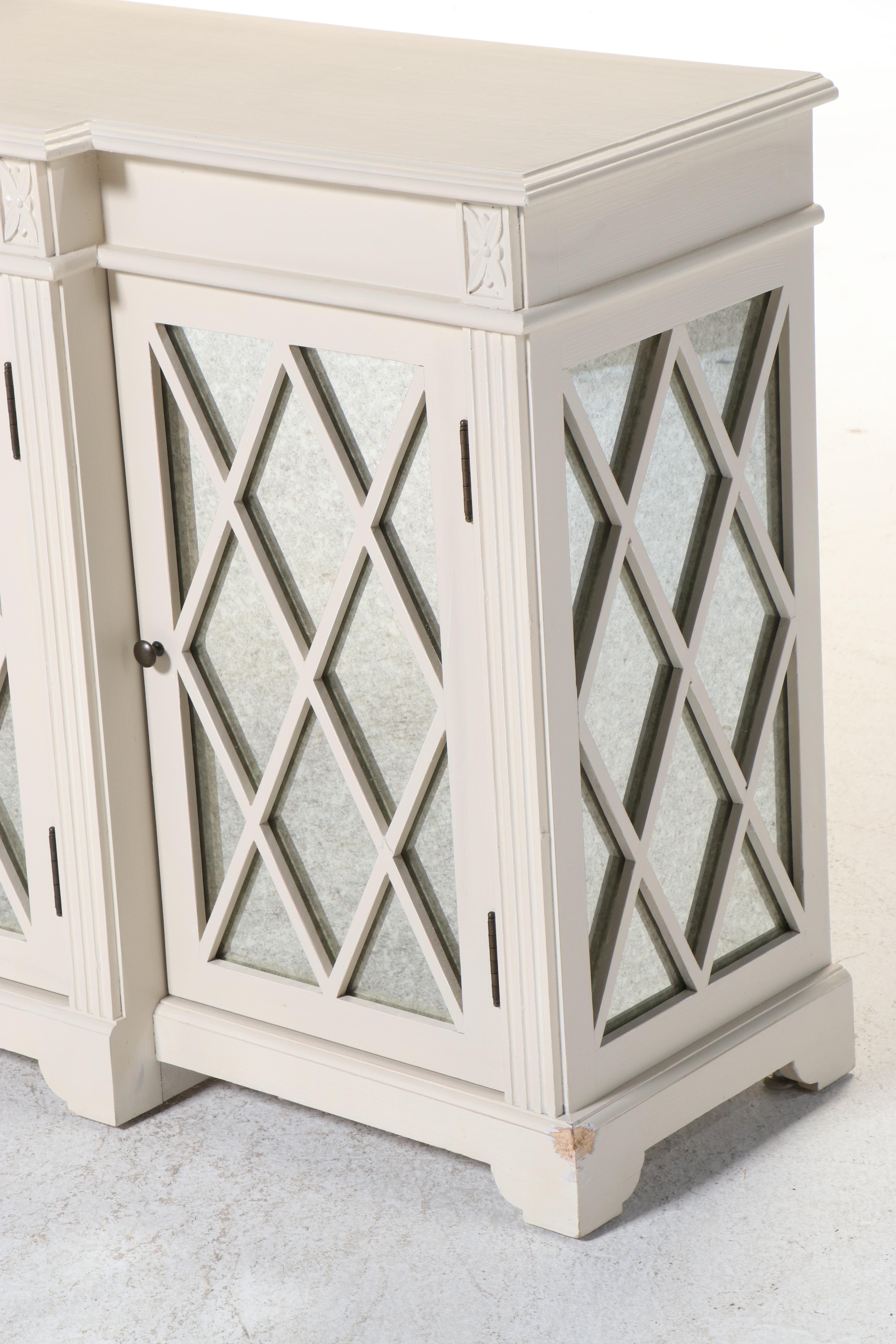 Ballard Designs "Lyon" Painted Wood and Mirrored Sideboard