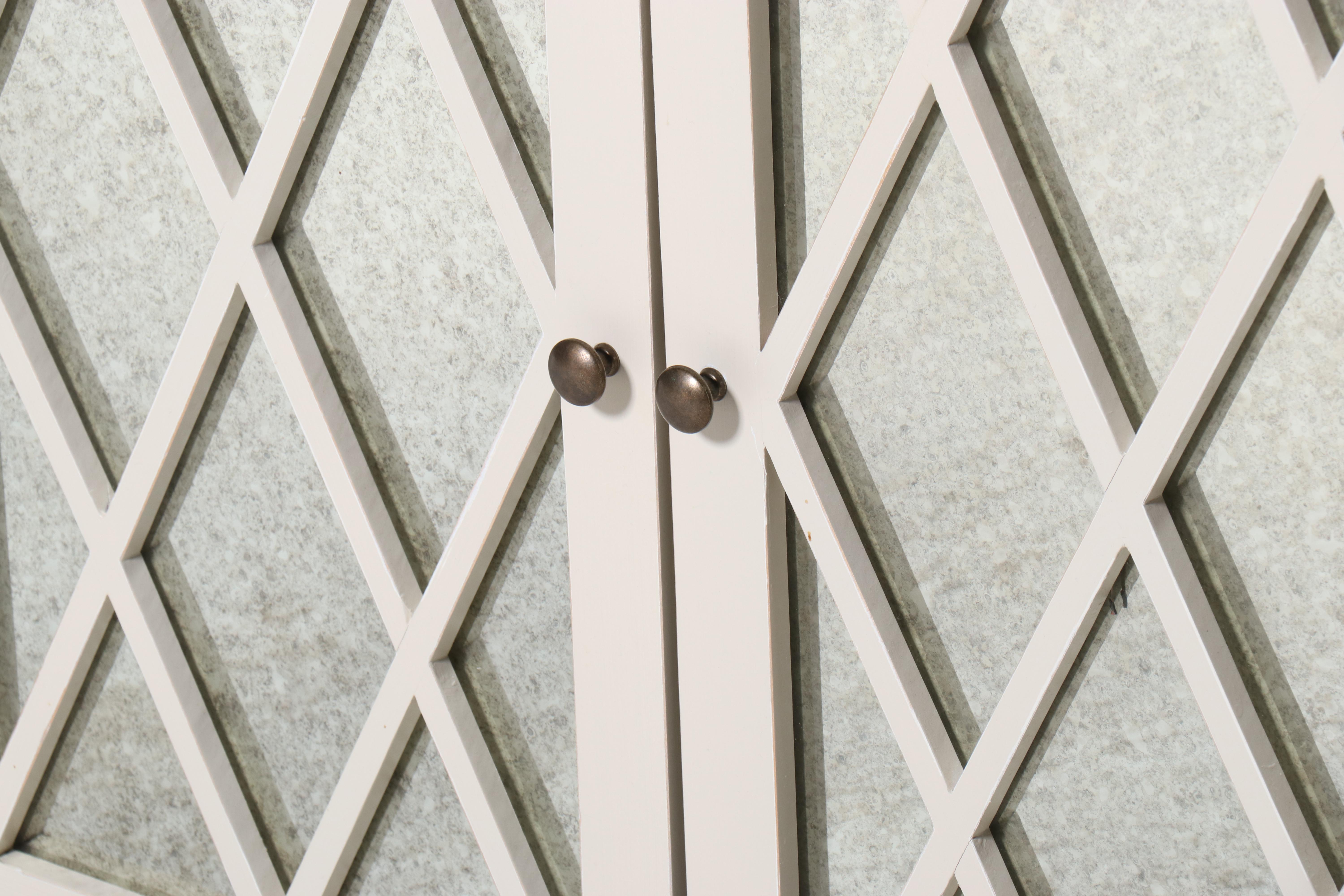 Ballard Designs "Lyon" Painted Wood and Mirrored Sideboard