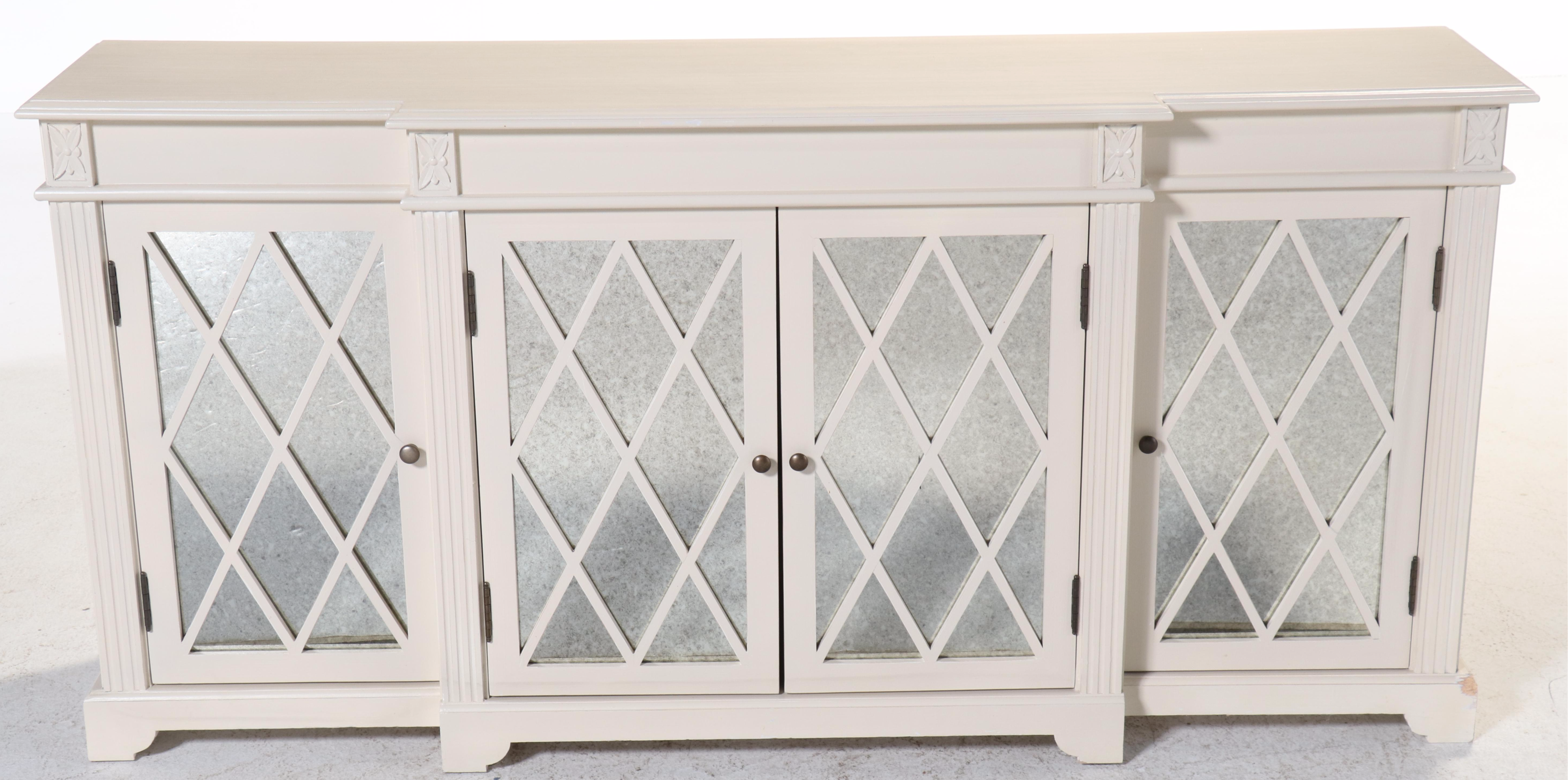 Ballard Designs "Lyon" Painted Wood and Mirrored Sideboard