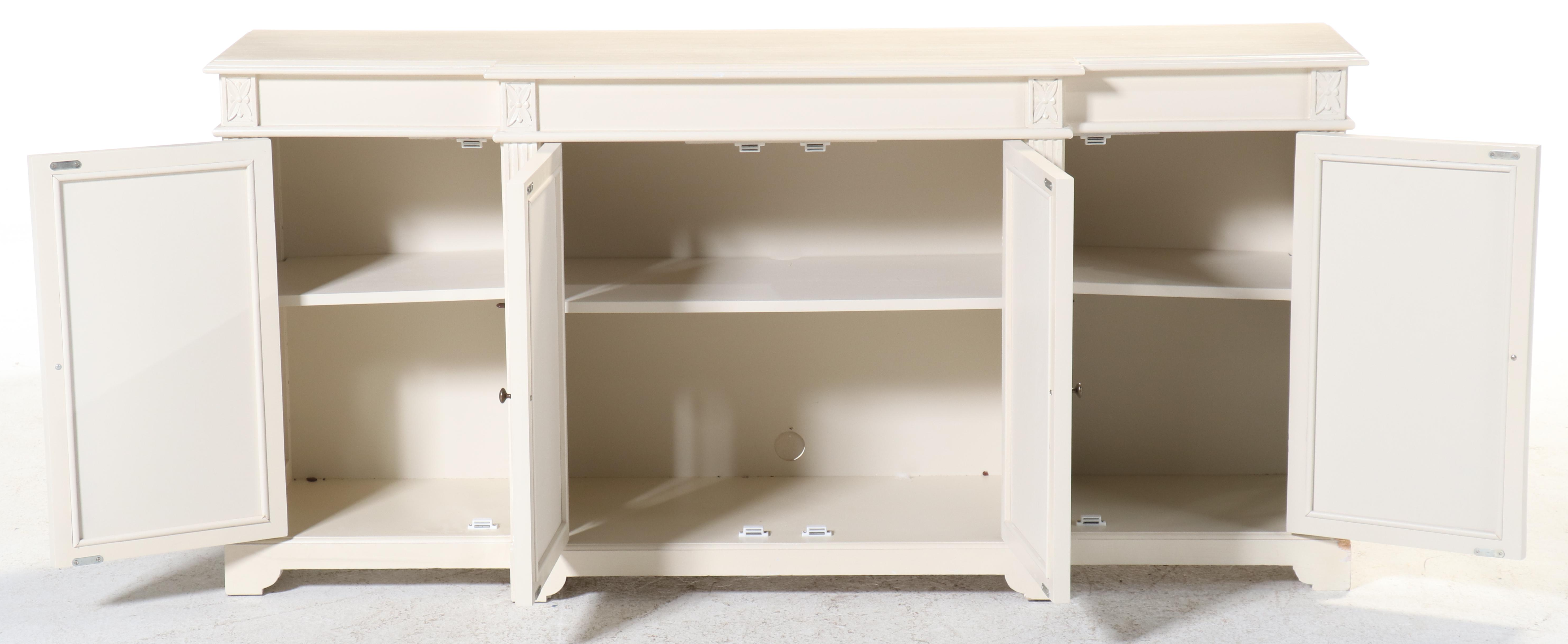 Ballard Designs "Lyon" Painted Wood and Mirrored Sideboard