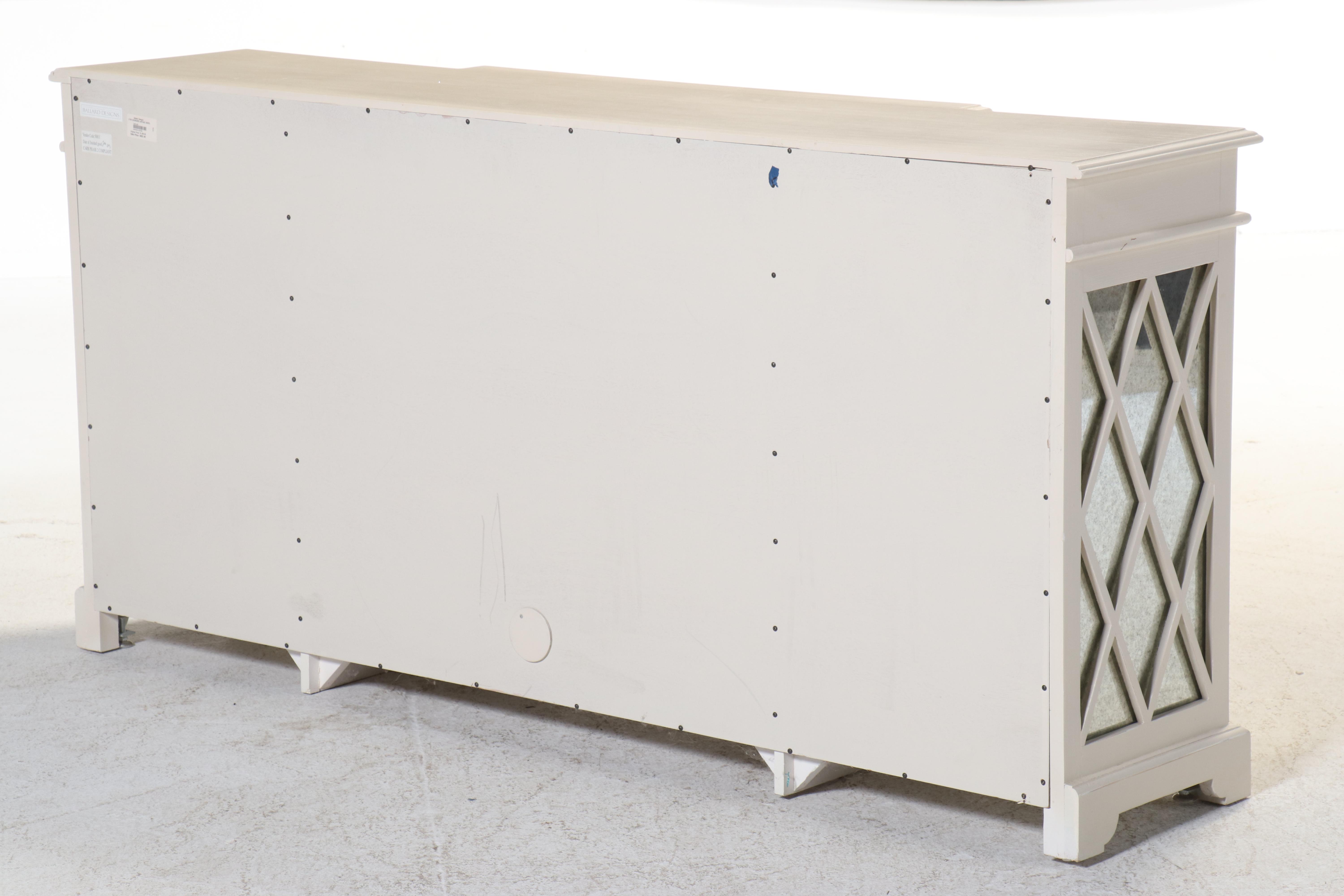 Ballard Designs "Lyon" Painted Wood and Mirrored Sideboard