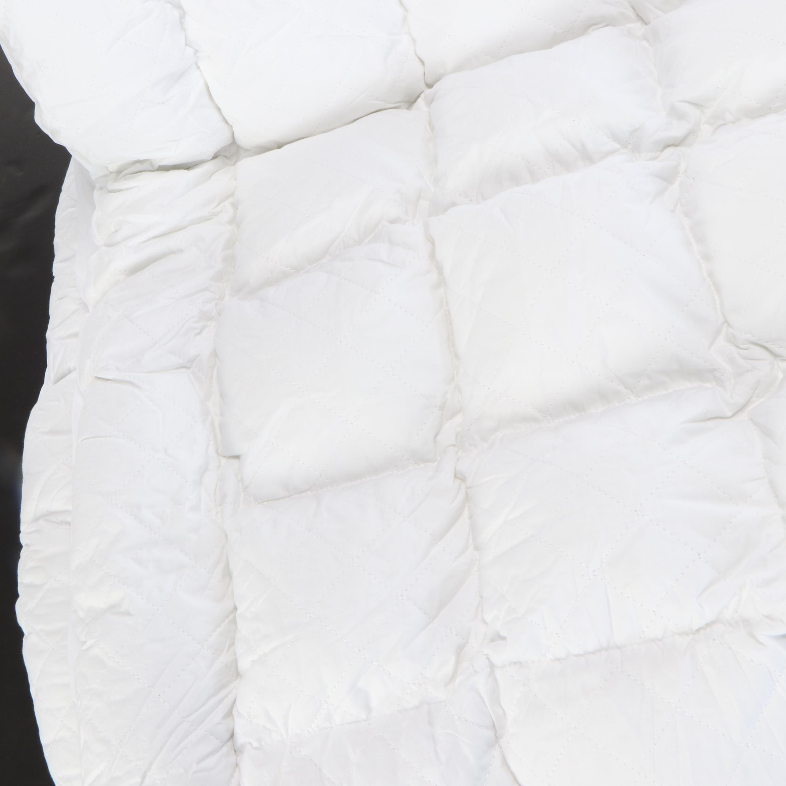 Two King Size Quilted Feather Bed Mattress Covers