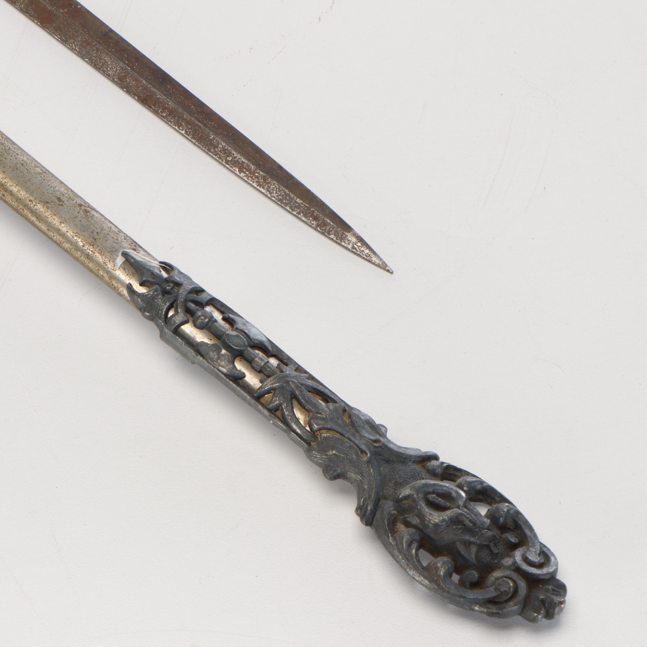 Knights of Pythias Metal Fraternal Parade Sword, Late 19th/Early 20th Century