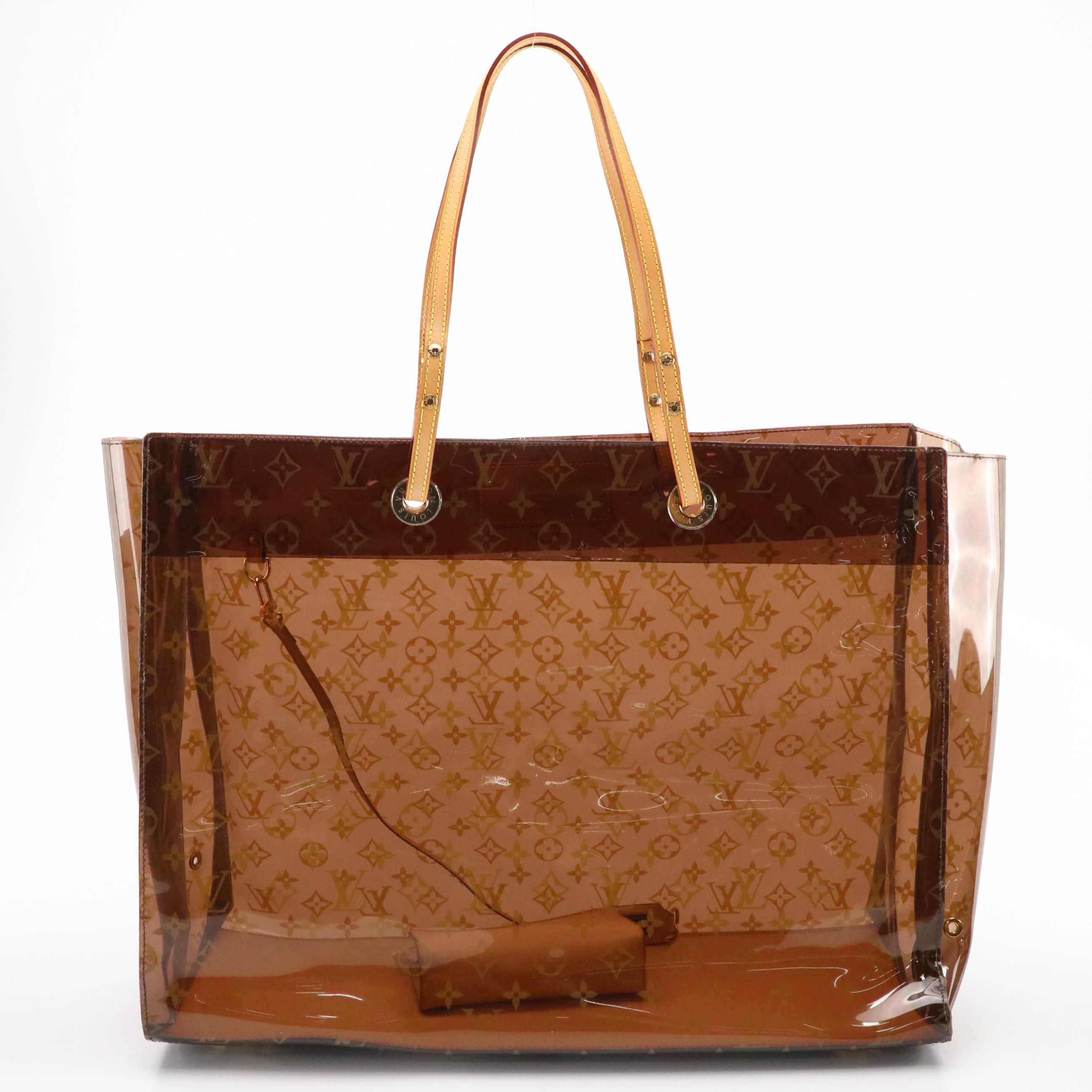 Louis Vuitton Cabas Cruise GM Tote in Monogram Vinyl with Vachetta Leather Trim