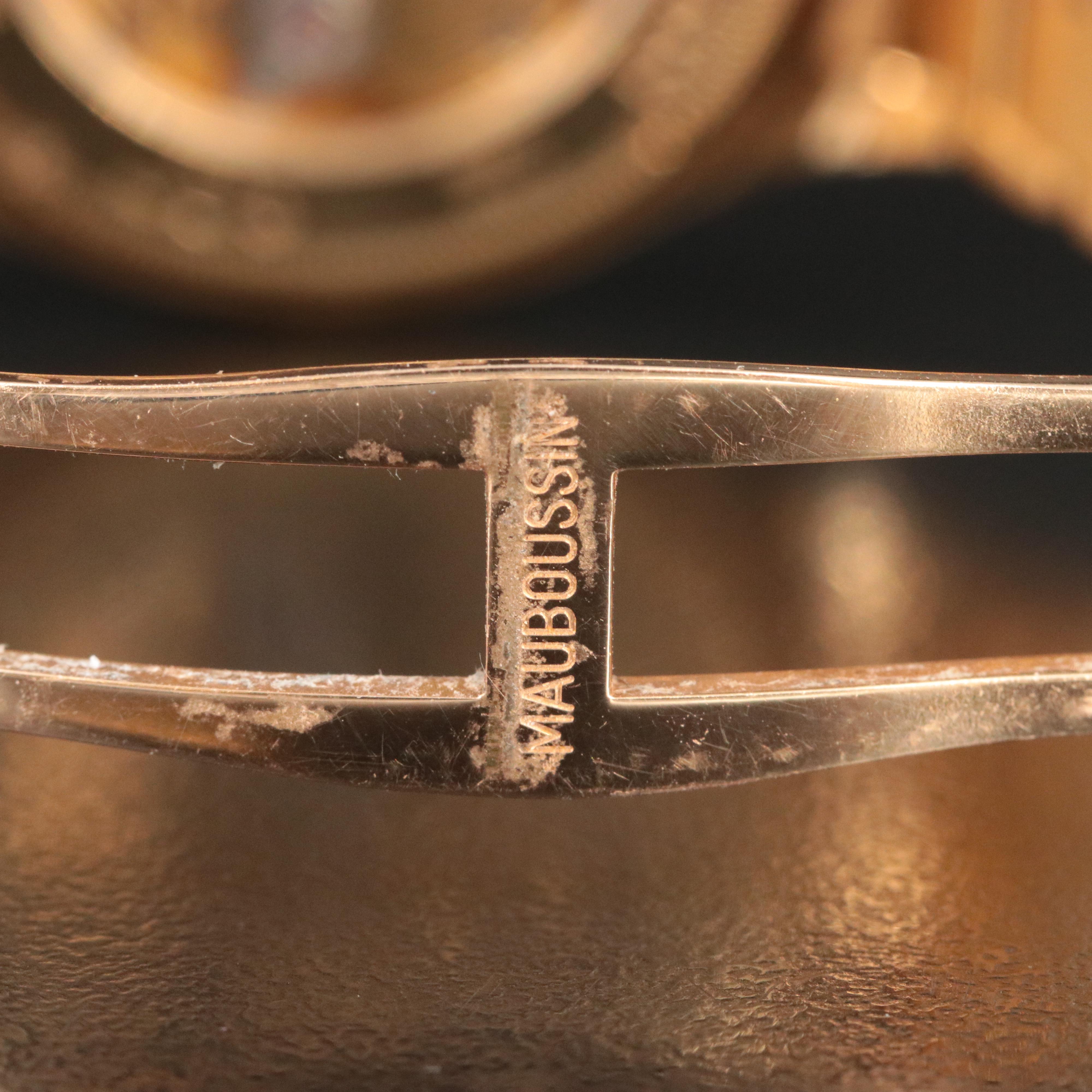 18K Mauboussin Semi Skeletonized Mother-of-Pearl Dial Watch