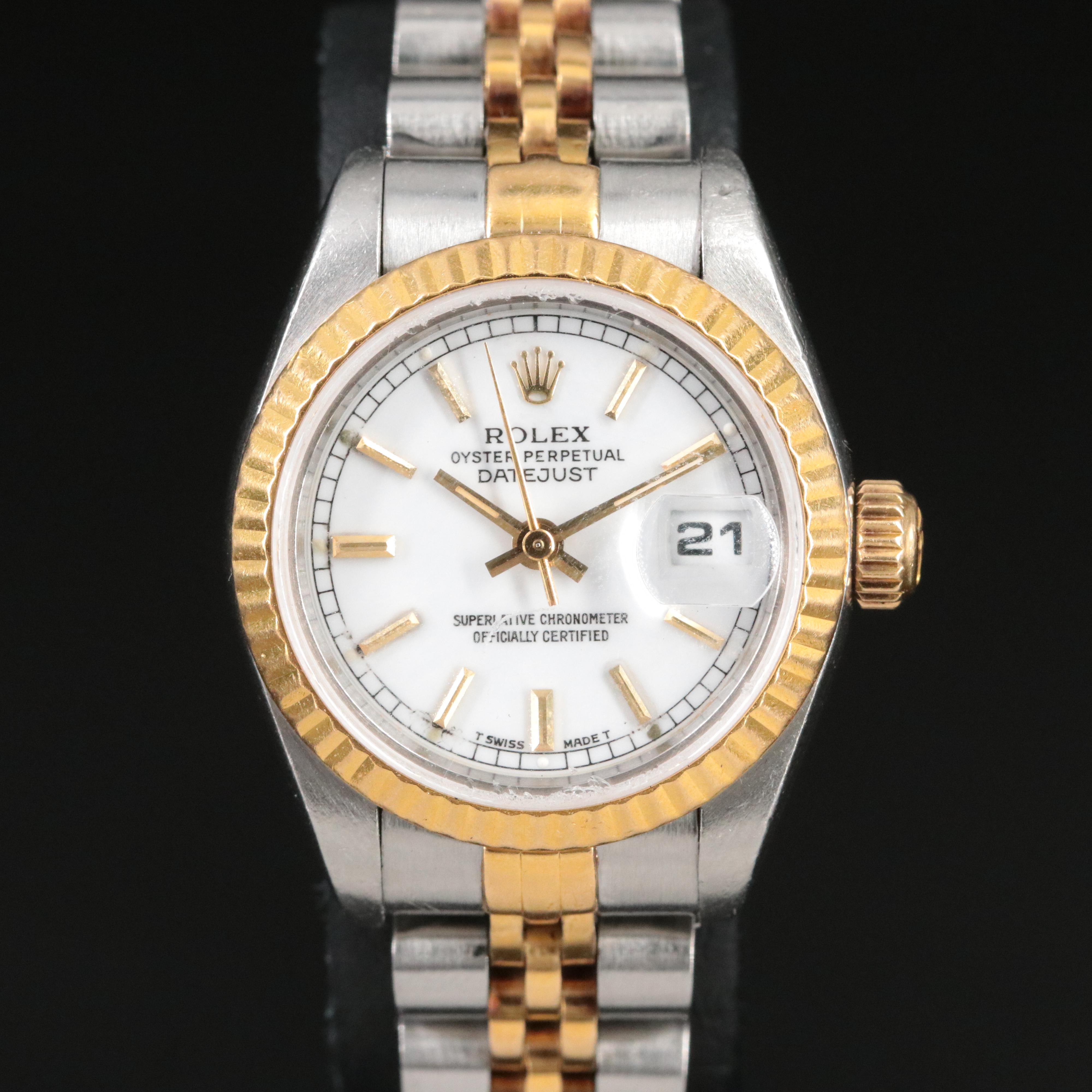 1991 Rolex Datejust 18K and Steel Two-Tone Watch
