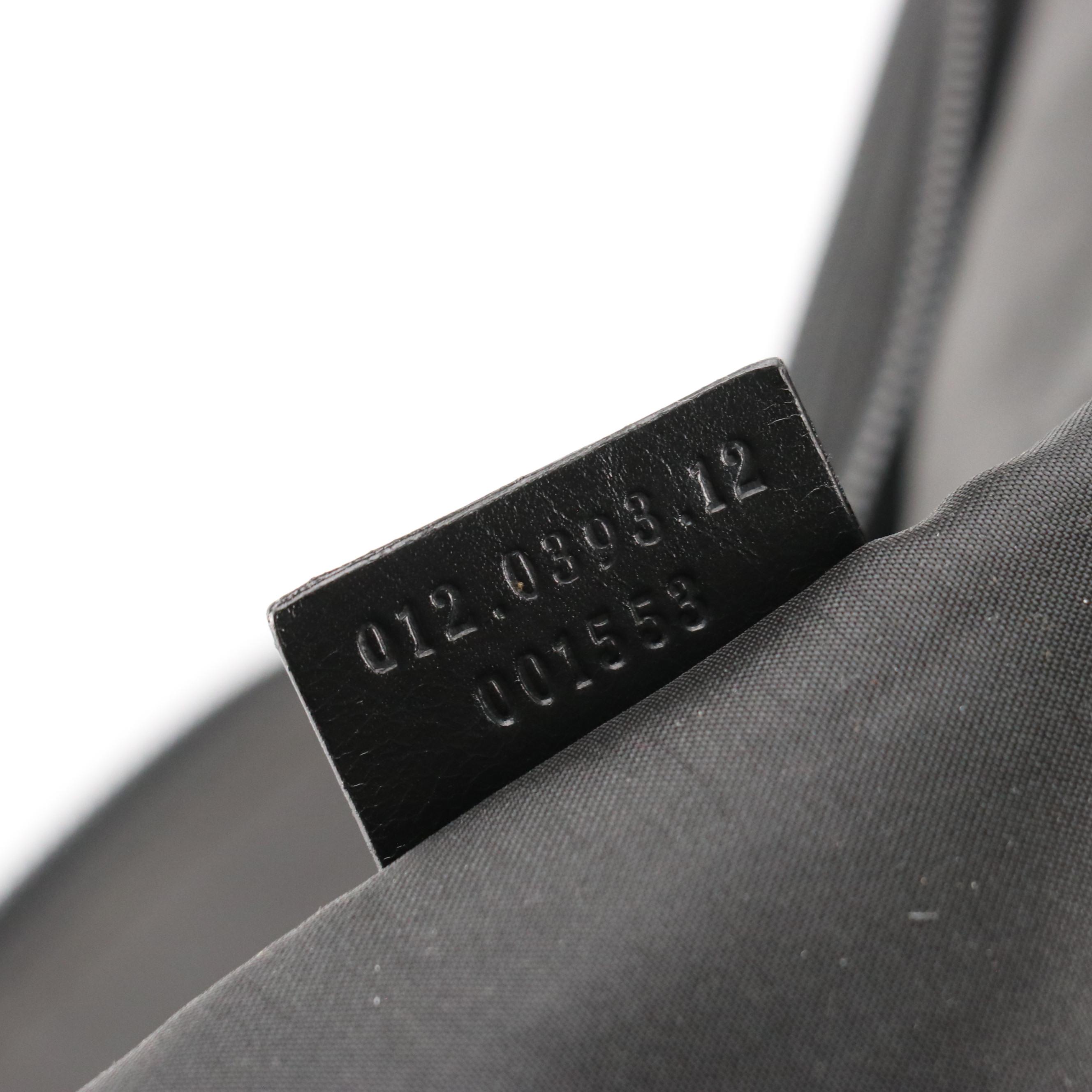 Gucci Weekender Travel Two-Way Bag in Black Nylon Canvas and Leather