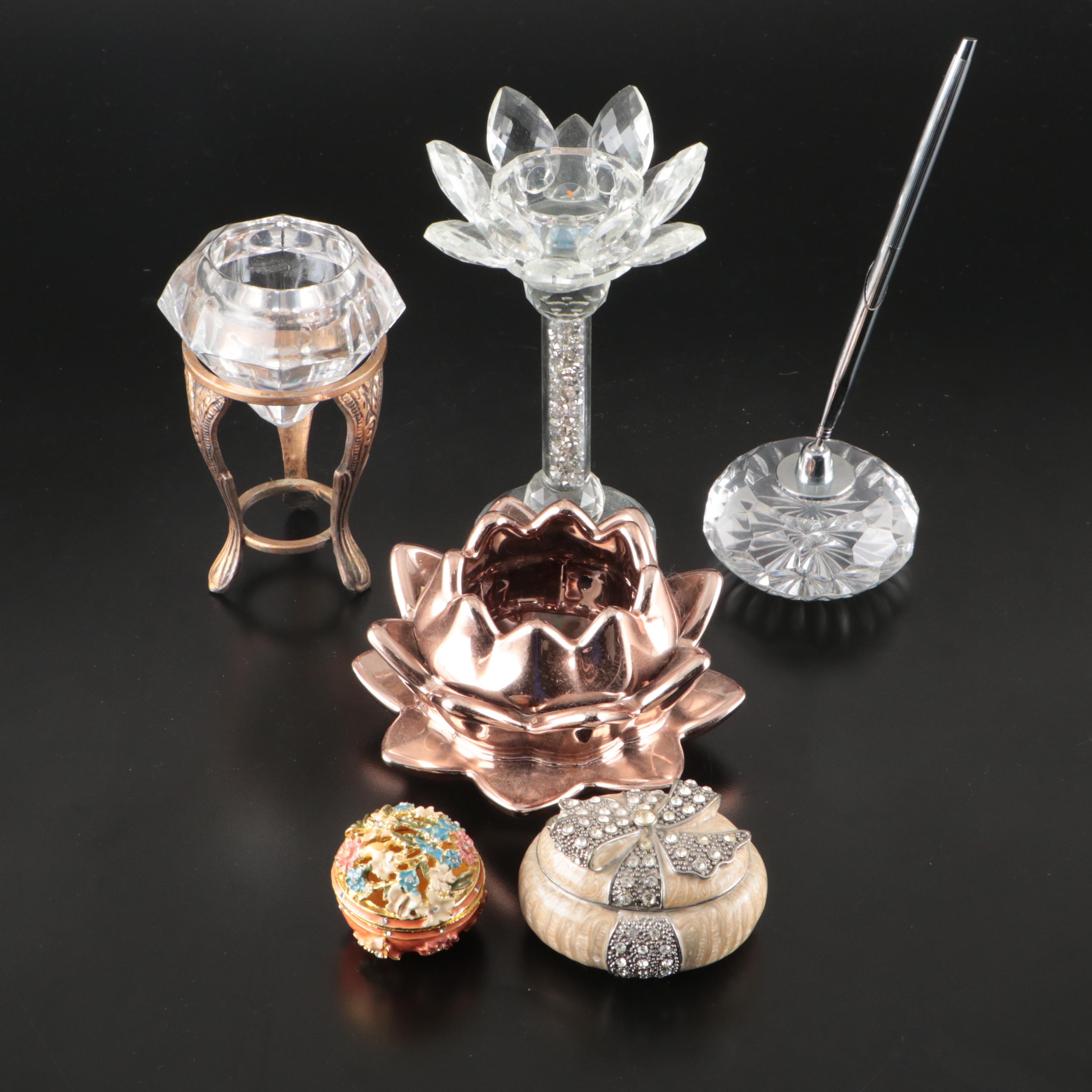 Waterford Crystal Pen Holder, Shannon Crystal Votive Holder and More