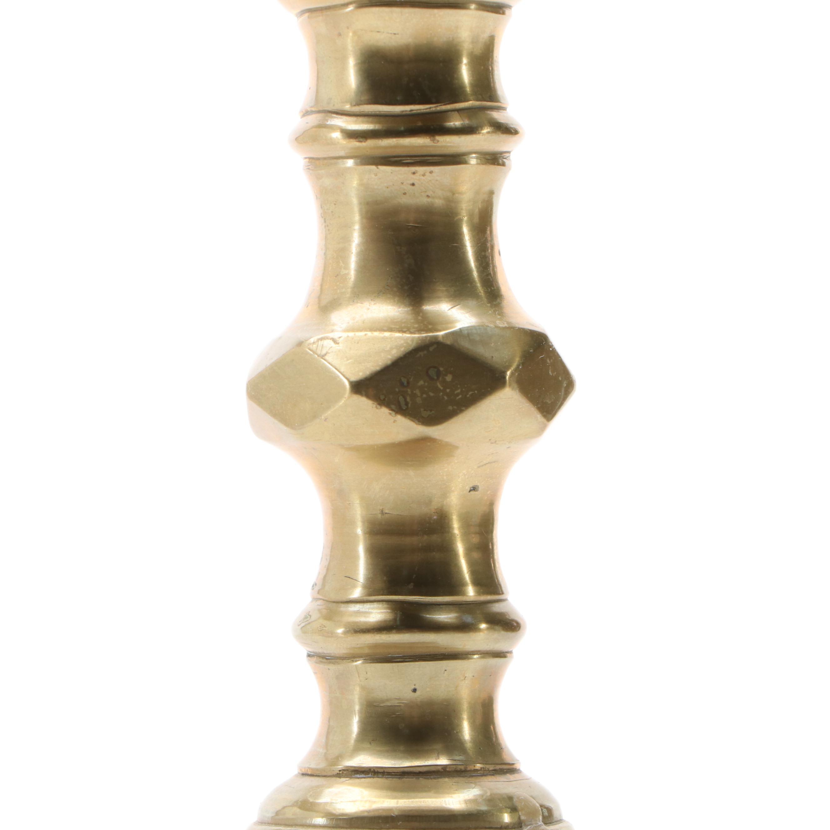 Baldwin Hardware Company Brass Candle Holders and Commemorative Wedding Coins