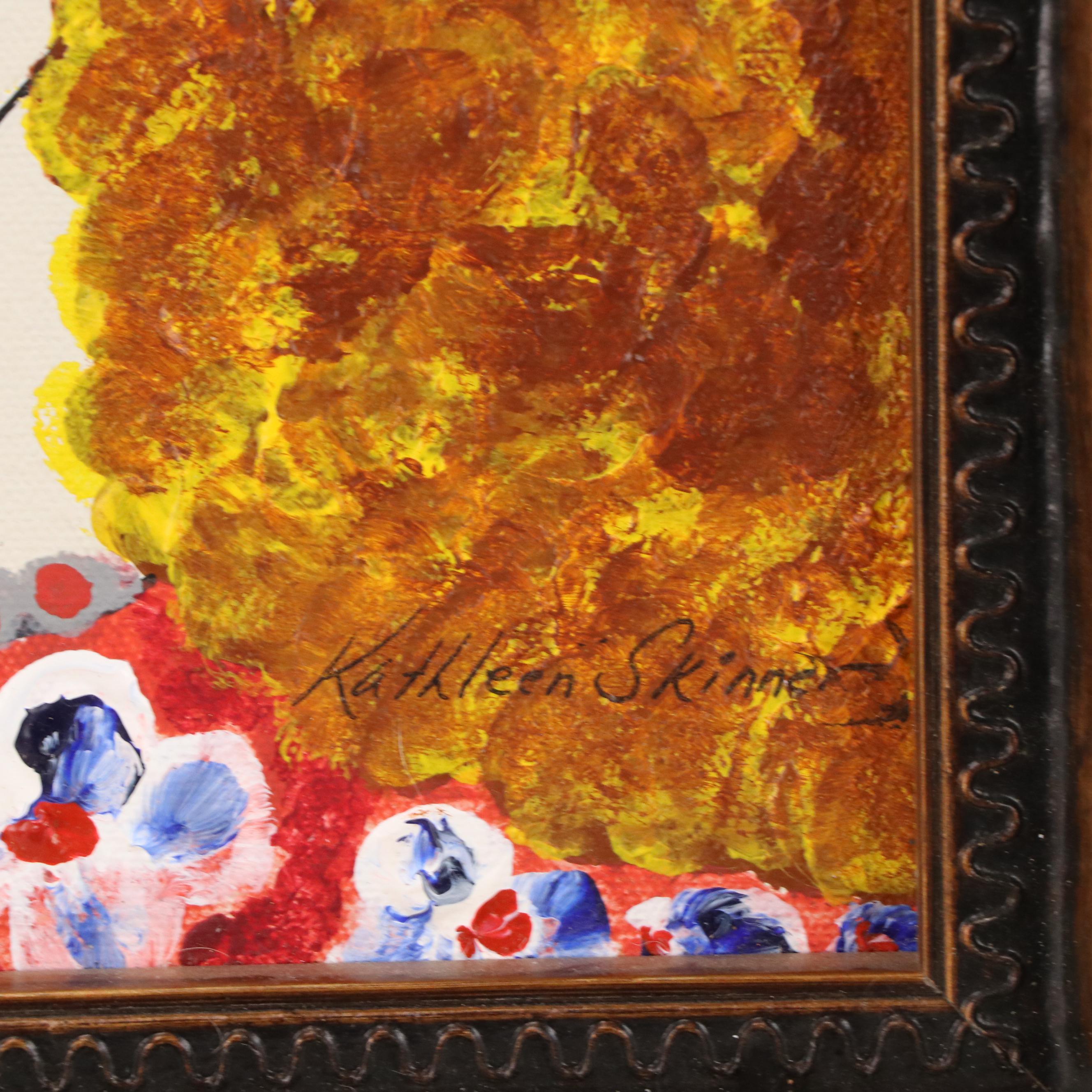 Kathleen Skinner Stylized Acrylic Portrait, 21st Century