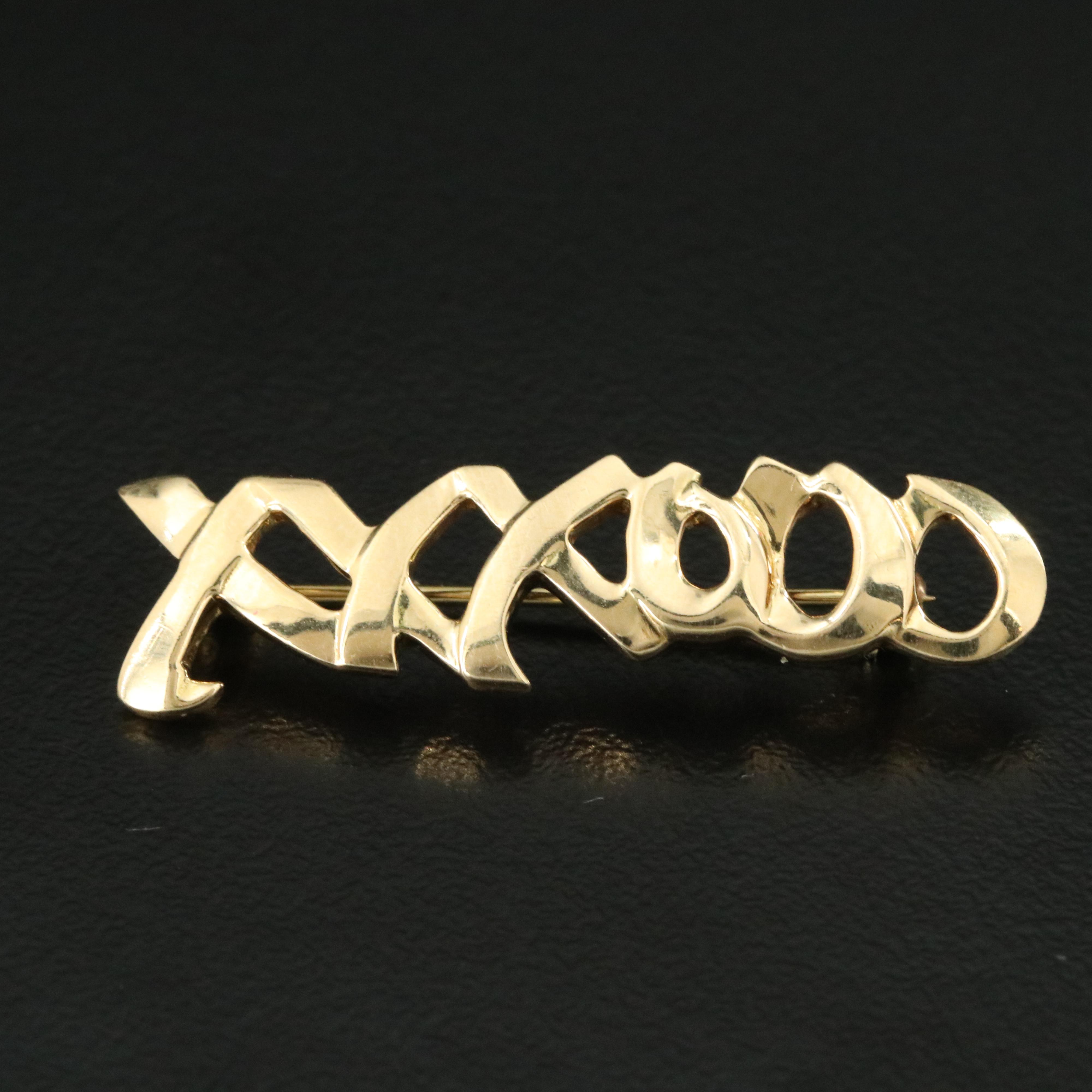 Paloma Picasso for Tiffany & Co. Graffiti 18K Love and Kisses Brooch